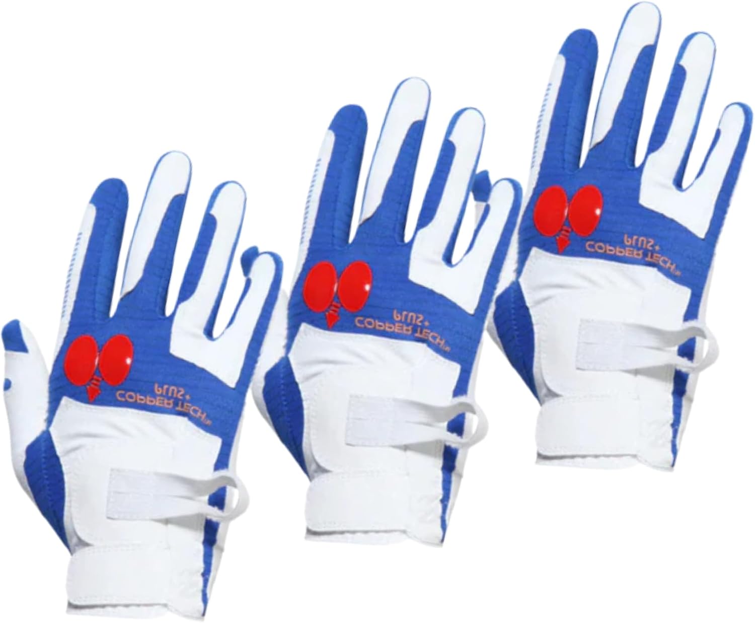 Training Golf Glove for Men – 3 Pack – Copper-Infused Compression Gloves, Non-Slip Grip, Arthritis Relief, Breathable Fit, USGA Approved