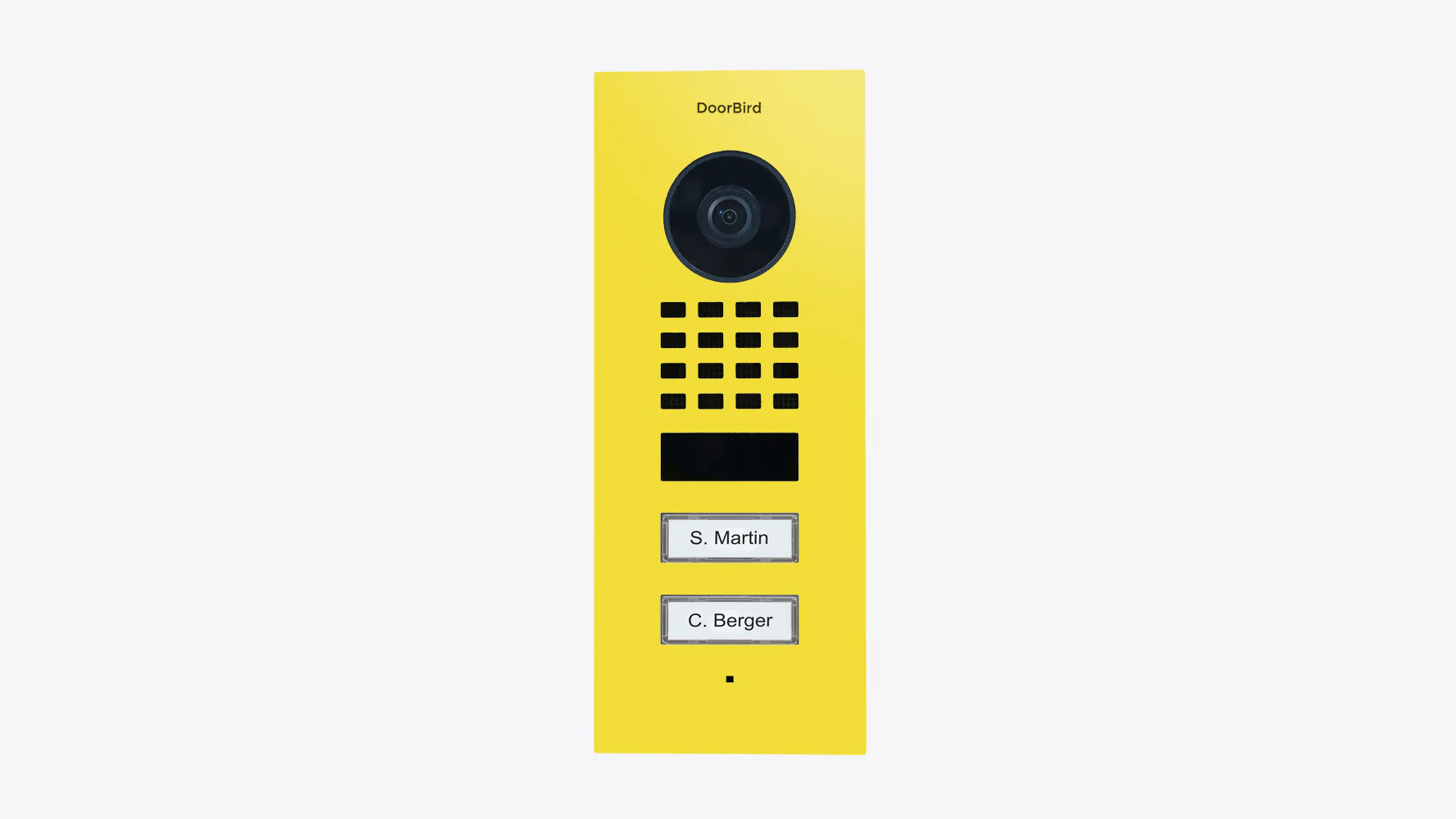 DoorBird D1102V Flush-Mount IP Video Door Station in Sulfur Yellow, RAL 1016