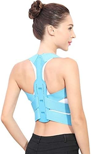 Posture Corrector Brace Support Belt Adjustable Back Posture Corrector Clavicle Spine Back Shoulder Lumbar Posture Correction Corset for Posture Back Brace (Color : Purple, Size : M)