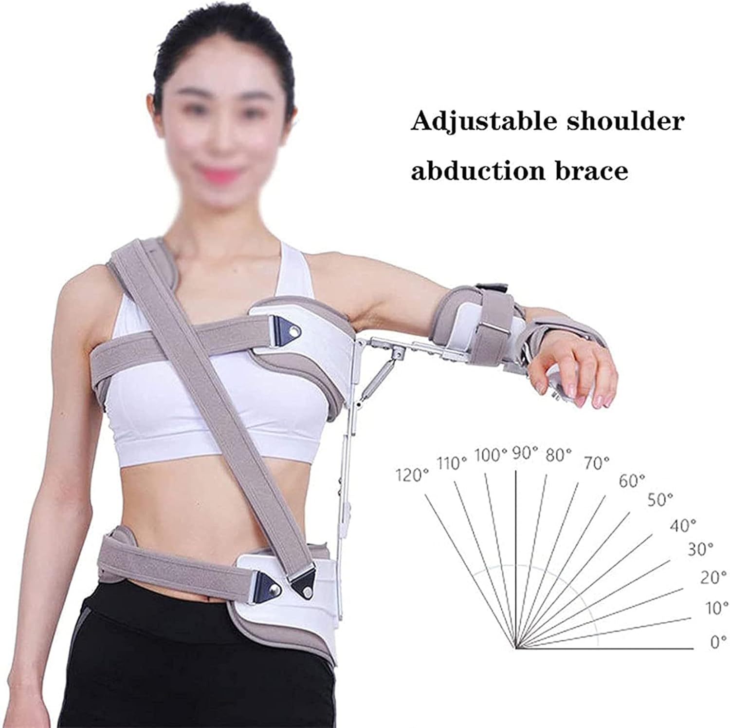 Shoulder Abduction Sling Elbow Protection and Stability Helps Support Raise Arm Rehabilitation Surgery Dislocated Strains Tears Injury Support Shoulder Abduction Immobilizer