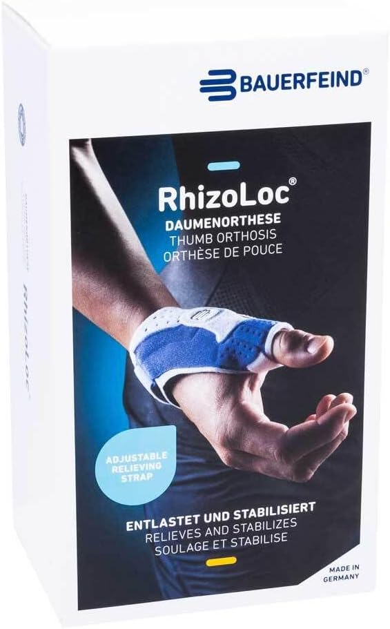 Bauerfeind - RhizoLoc - Thumb Stabilizer - Splint for Fast Relief from Painful Overuse, Restricts Thumb Joint Movement, Skier's Thumb Support, Adjustable & Comfortable