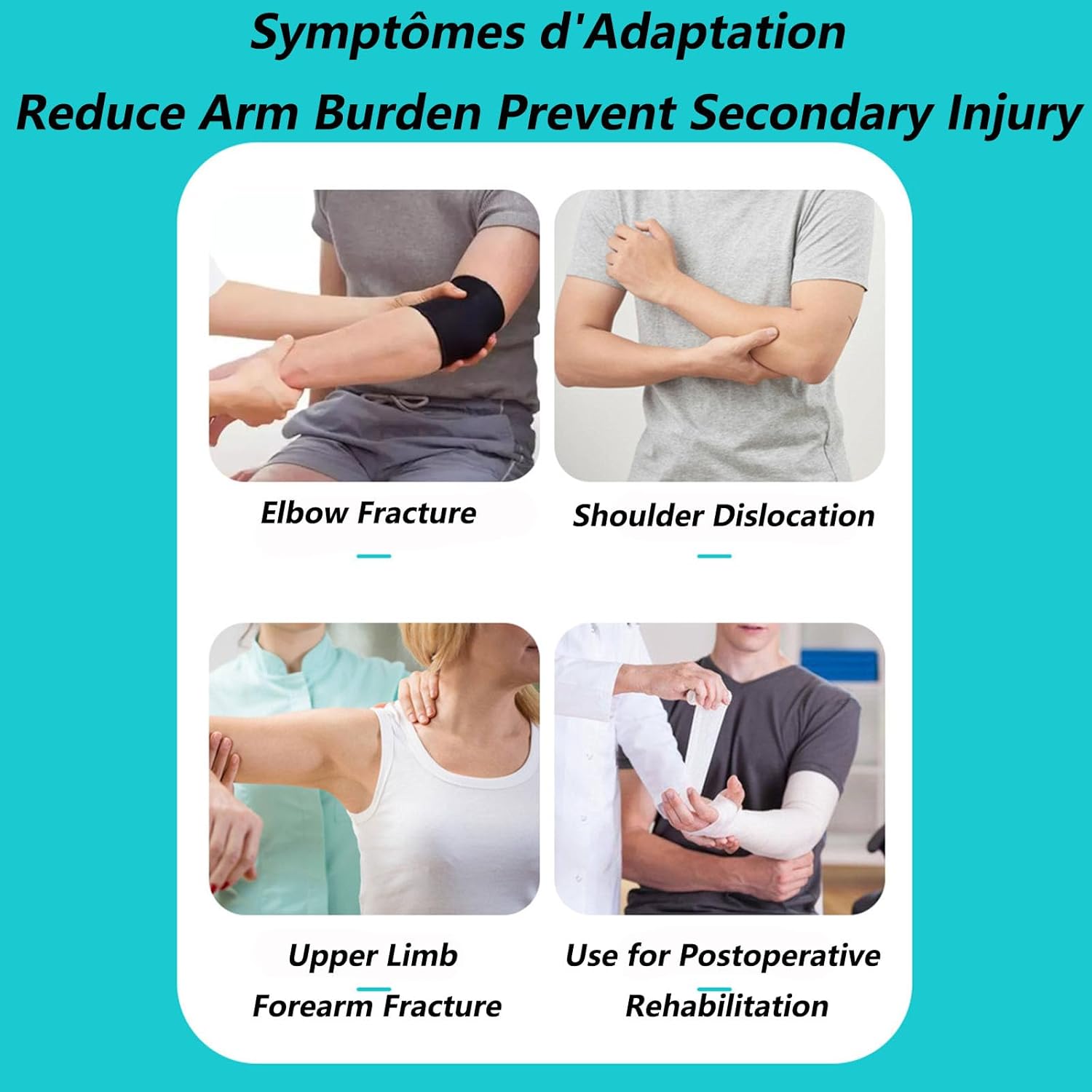 SFKLYU Hinged Elbow Brace Adjustable Telescoping Post Op Arm Splint with Sling Stabilizer for Post Elbow Brace Stabilizer Splint Recovery Support,Left