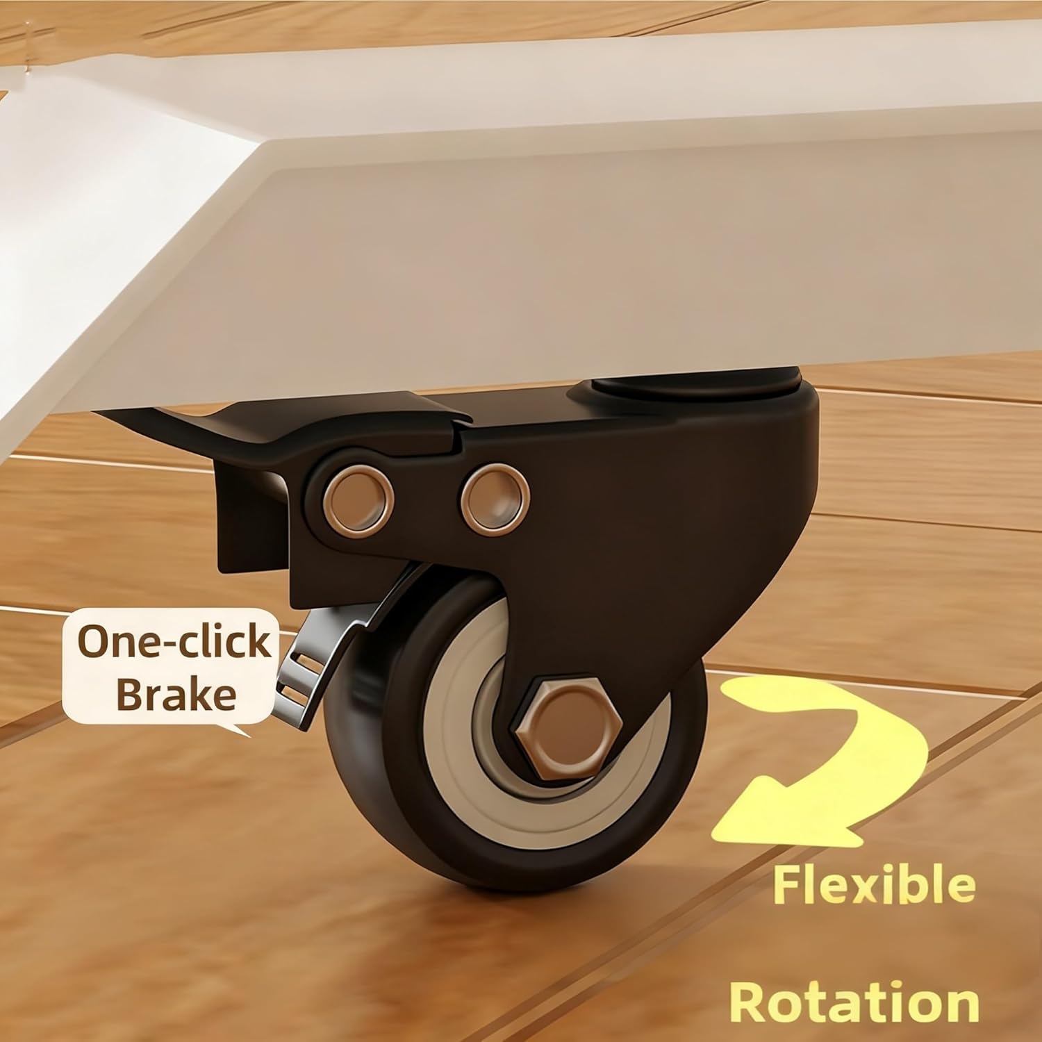 Adjustable Height Over Bed Desk with Wheels - Rolling Laptop Cart for Bedroom Work, Study, Fits King & Queen Size Beds(210x40CM)
