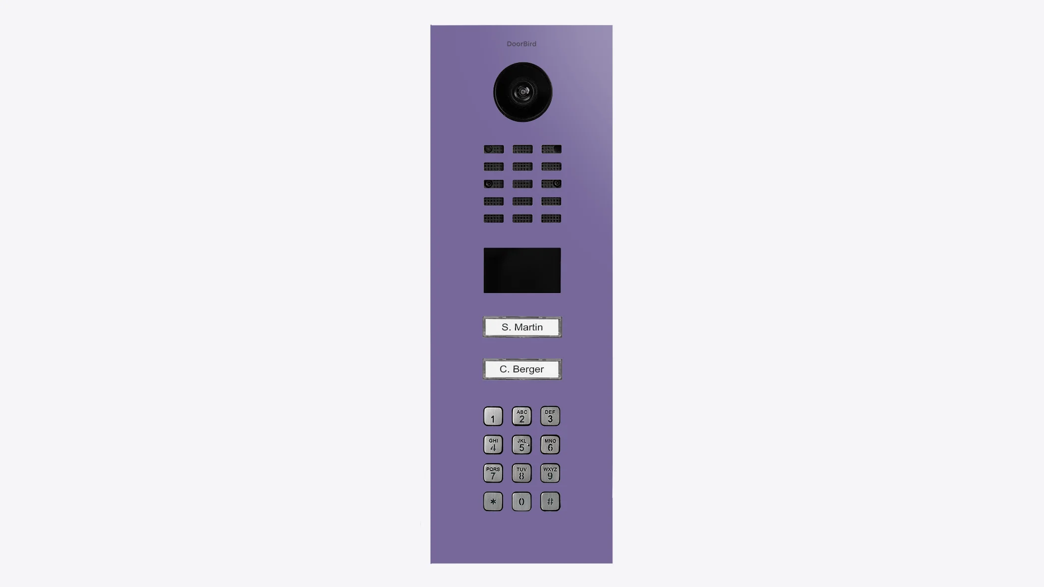 DoorBird D2102KV IP Video Door Station, 2 Call Button in Blue Lilac, RAL 4005