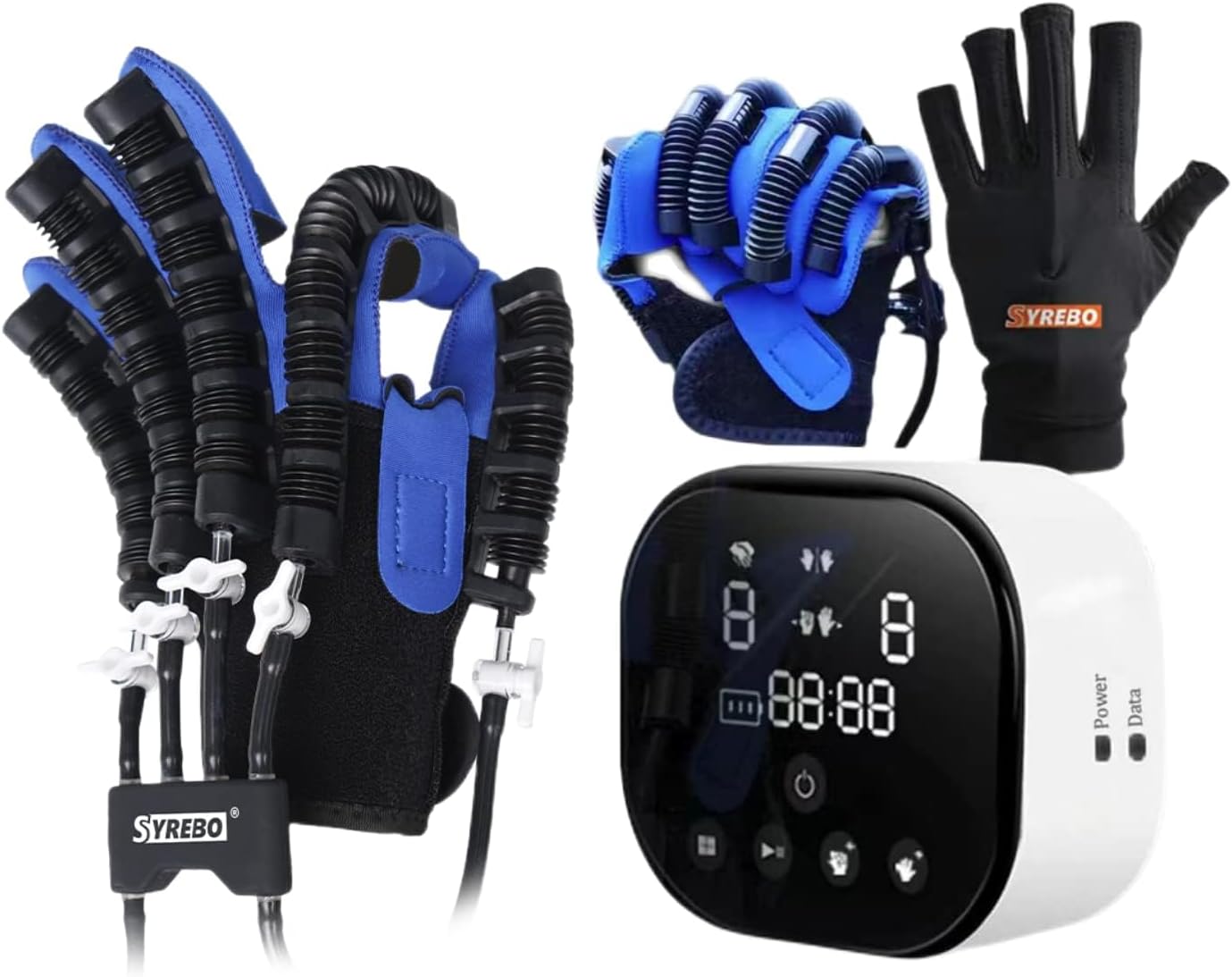 Pediatric Rehabilitation Robotic Glove, C10 Model Finger Rehabilitation Trainer with Adjustable Strength, Self-Training Recovery Equipment for Home Use