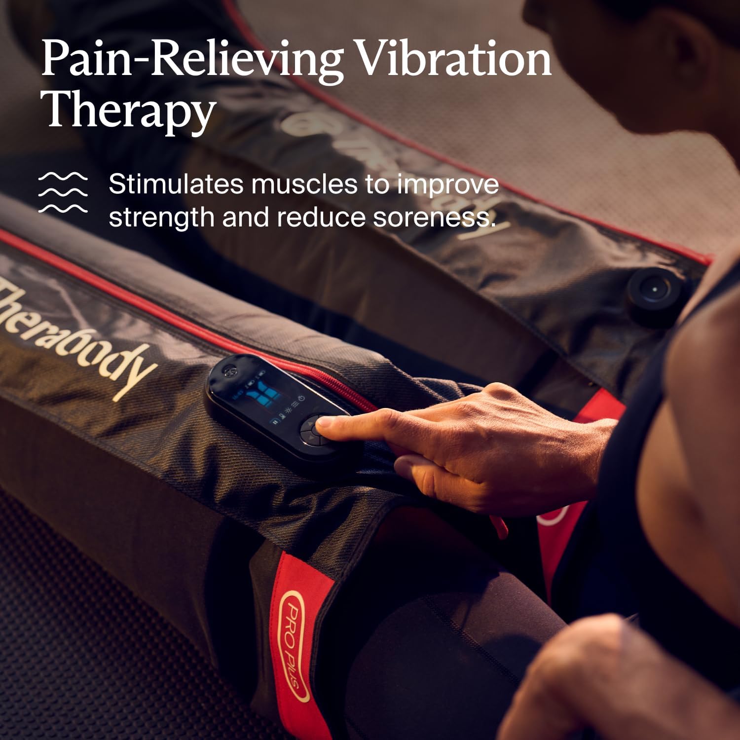 Therabody JetBoots PRO Plus - Wireless Compression Boots with Vibration & Light Therapy - Muscle Recovery, Pneumatic Leg Compression Sleeve to Recover Faster, Relieve Muscle & Joint Pain (Regular)