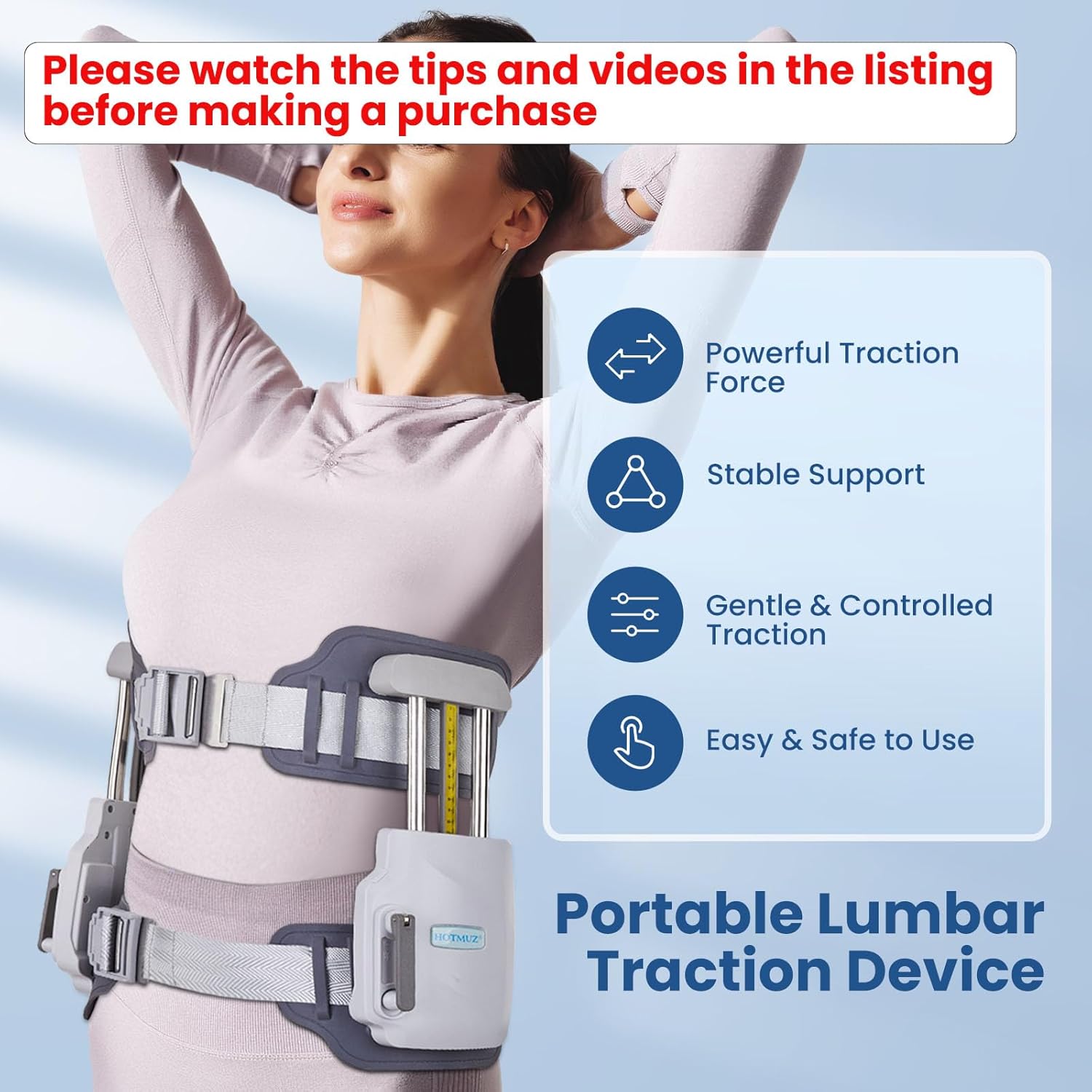 Professional Lumbar Traction Device,Herniated Disc Back Pain Relief Device, Stretcher for Lower Back Pain Relief,Spinal Decompression Devices，lumbar decompression belt