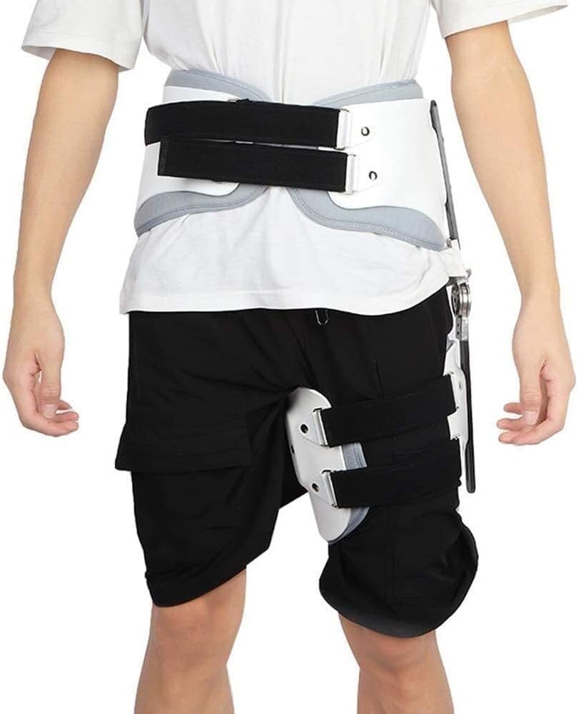 Fracture Recovery Joint Fixation Brace Adjustable Hinged Stabiliser Hip Orthosis Brace Groin Support Sciatica Femoral Injury Post-op Corrector Abduction Rehabilitation(Left)