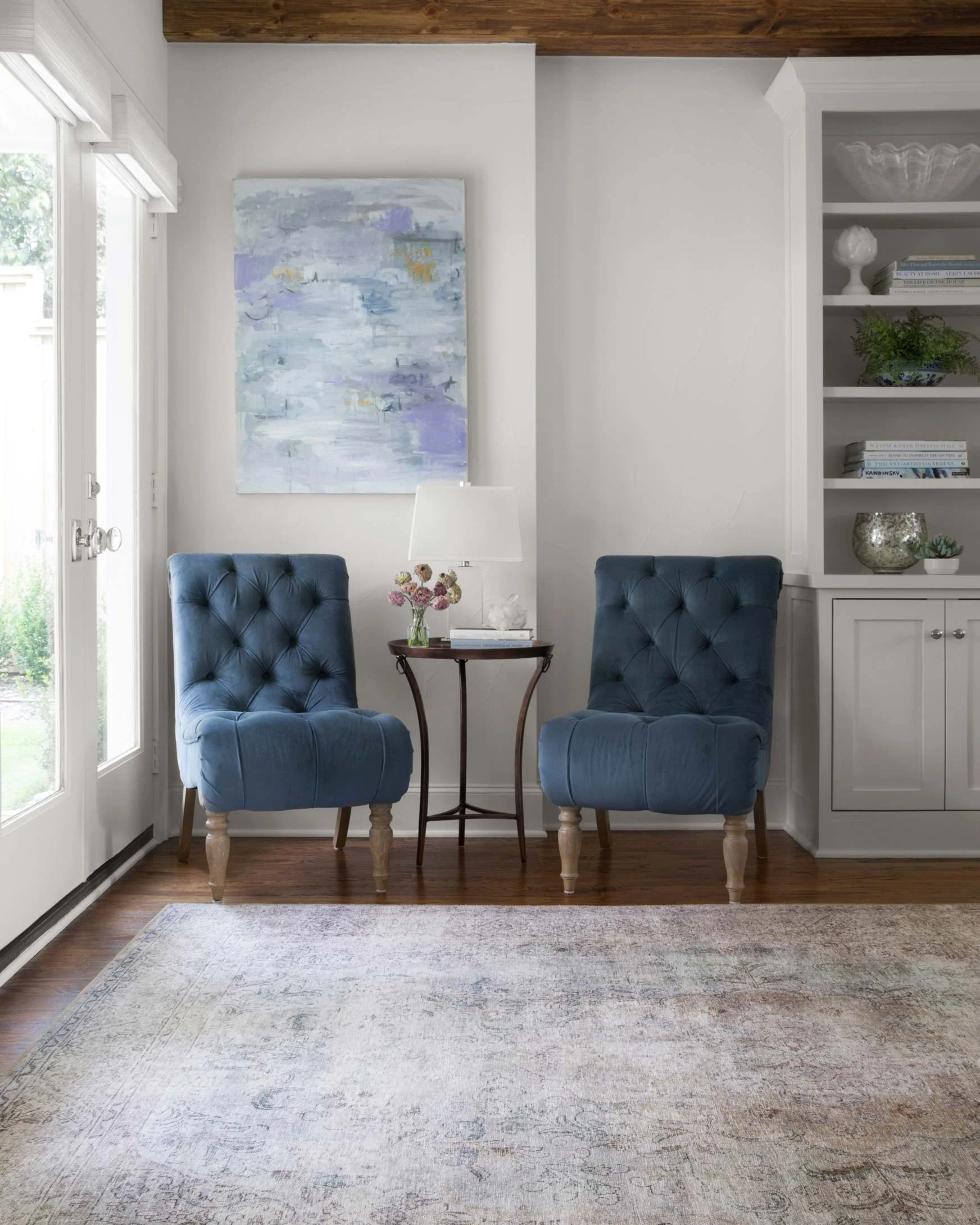 Loloi II Loren Collection - Traditional Power Loomed Rug in Silver & Slate (LQ-04)