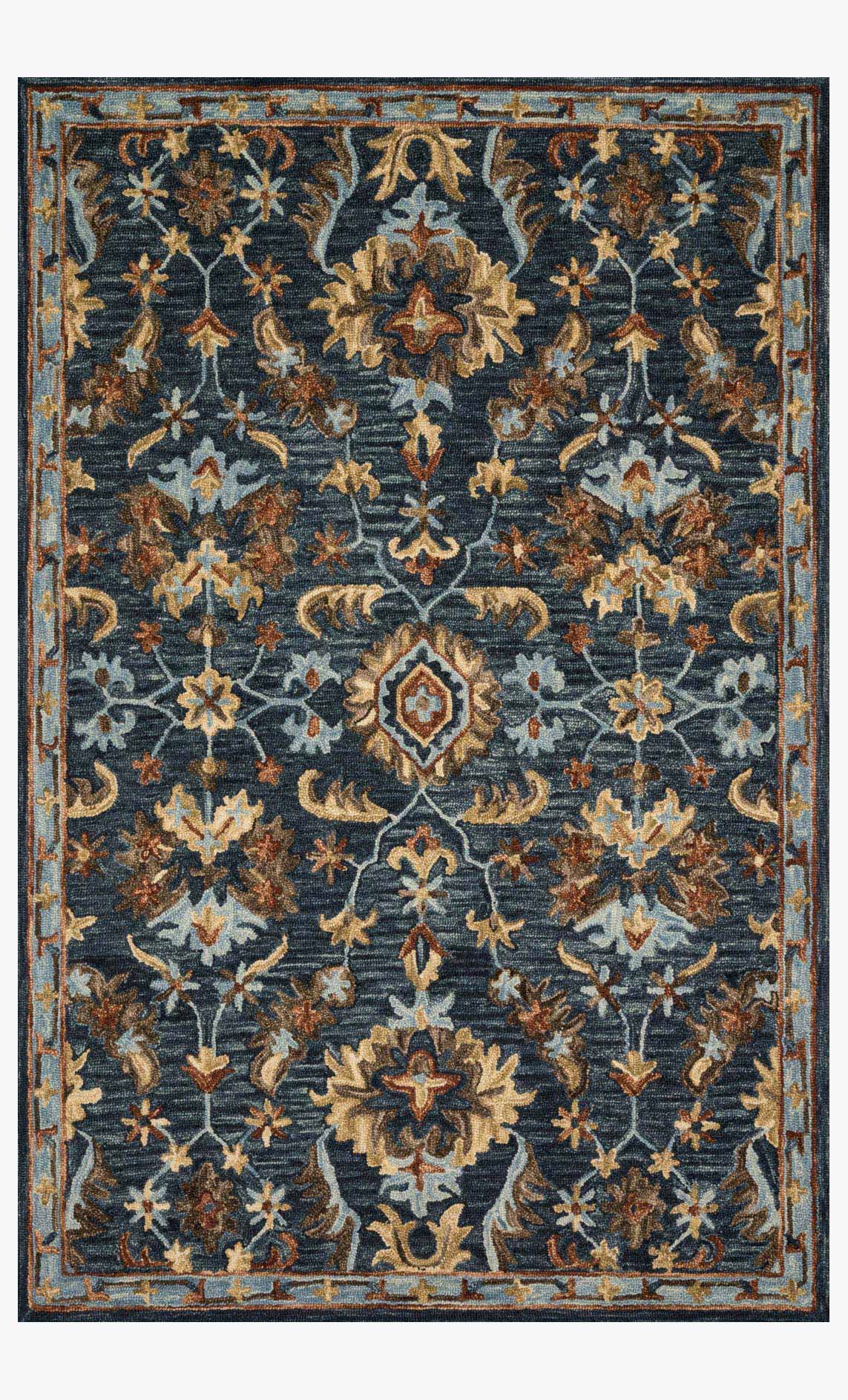 Loloi Victoria Collection - Traditional Hooked Rug in Denim (VK-14)