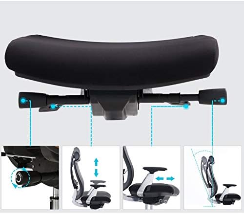 Commercial Ergonomic High Back Executive Mesh Chair, with Adjustable Lumbar Support, Headrest and 3D Armrests Configure Chassis Functions (A One Size)