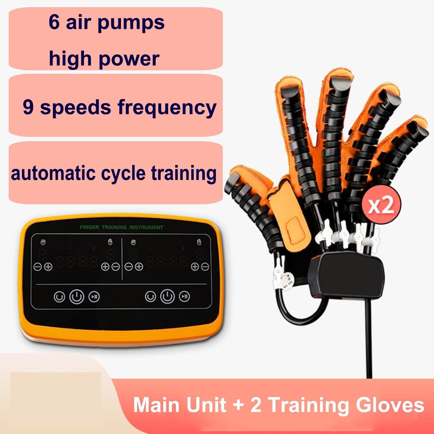 New Level Rehabilitation Therapy Exercise Both Hands Simultaneously, Stroke Rehabilitation Equipment Stroke Hand Exerciser Rehabilitation Robot Glove(Color:M)