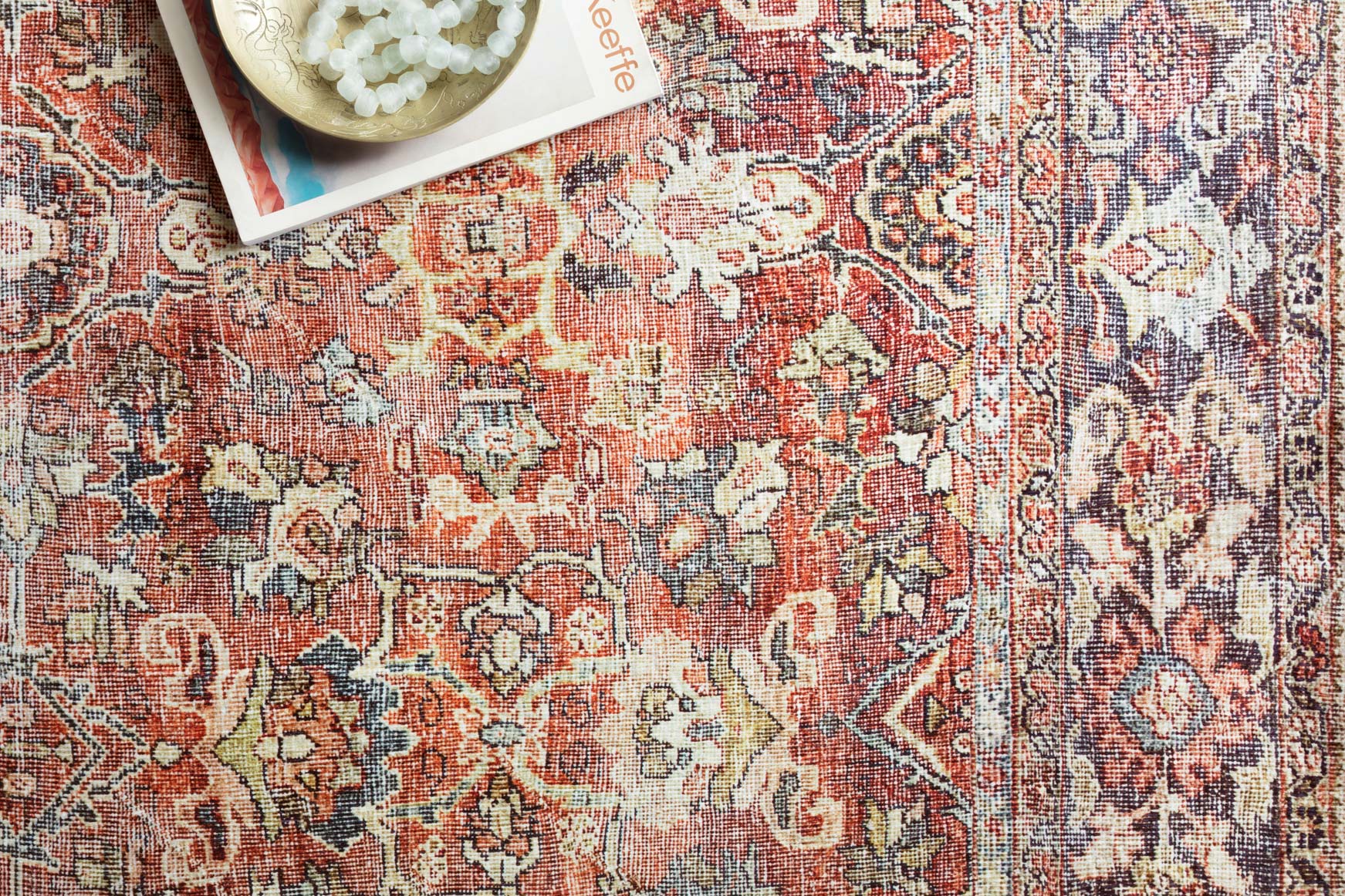 Loloi II Layla Collection - Traditional Power Loomed Rug in Spice & Marine (LAY-02)