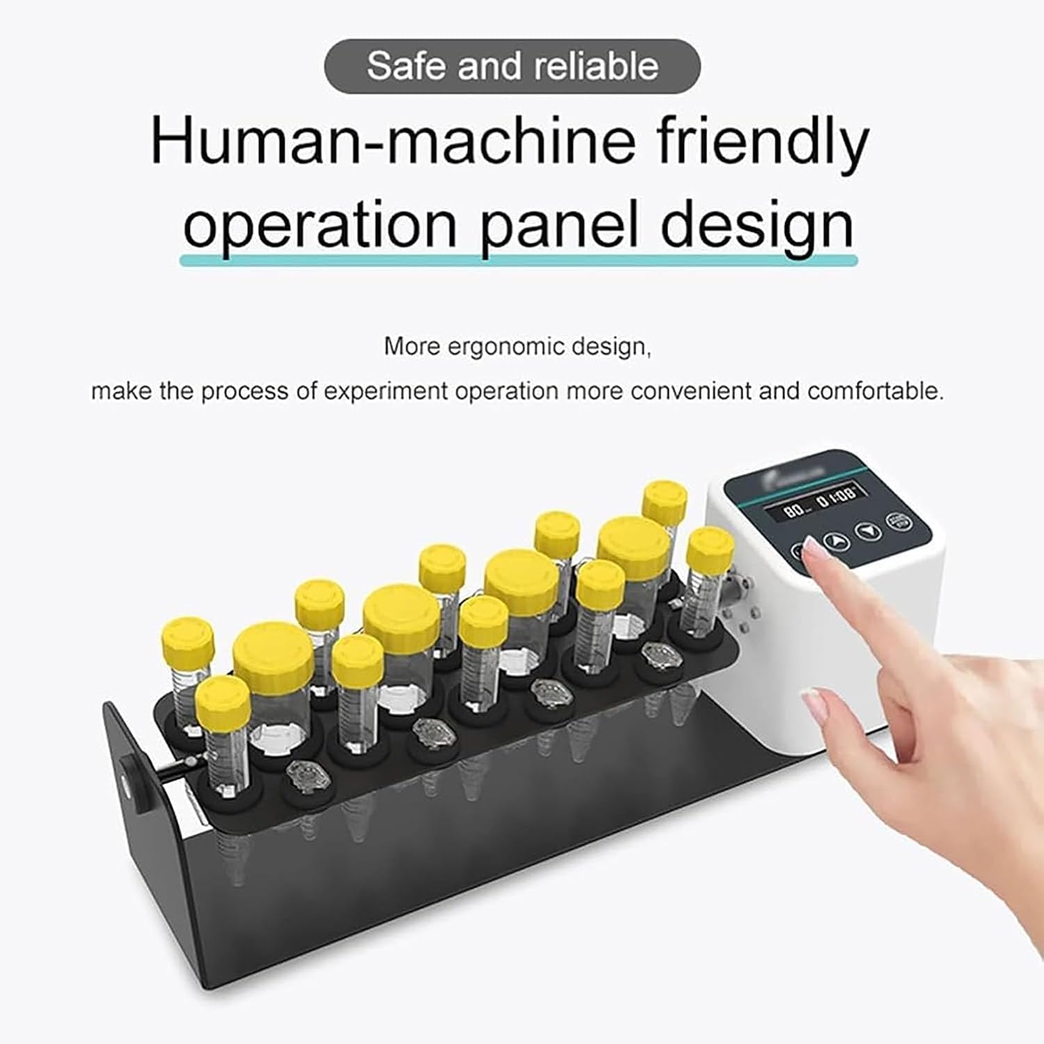 Electric Rotary Mixer with Adjustable Speed and Timing, 7 Clamps Included, Ideal for Medical and Agricultural Laboratory Use
