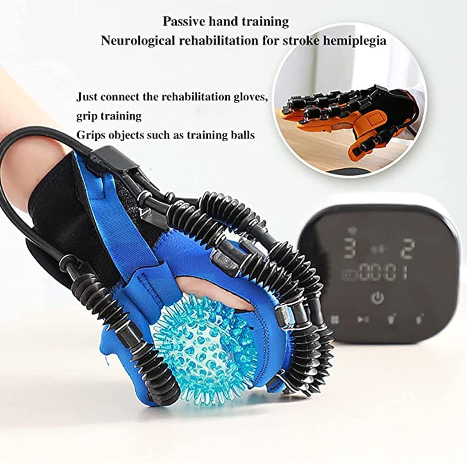 Hand Rehabilitation Robot Gloves Hand Splint Manual Training Rehabilitation Robot Gloves, Finger Orthotics Functional Hand Splint For Long Term Relief, Rehabilitation Robotics Rehab Device ( Color : L