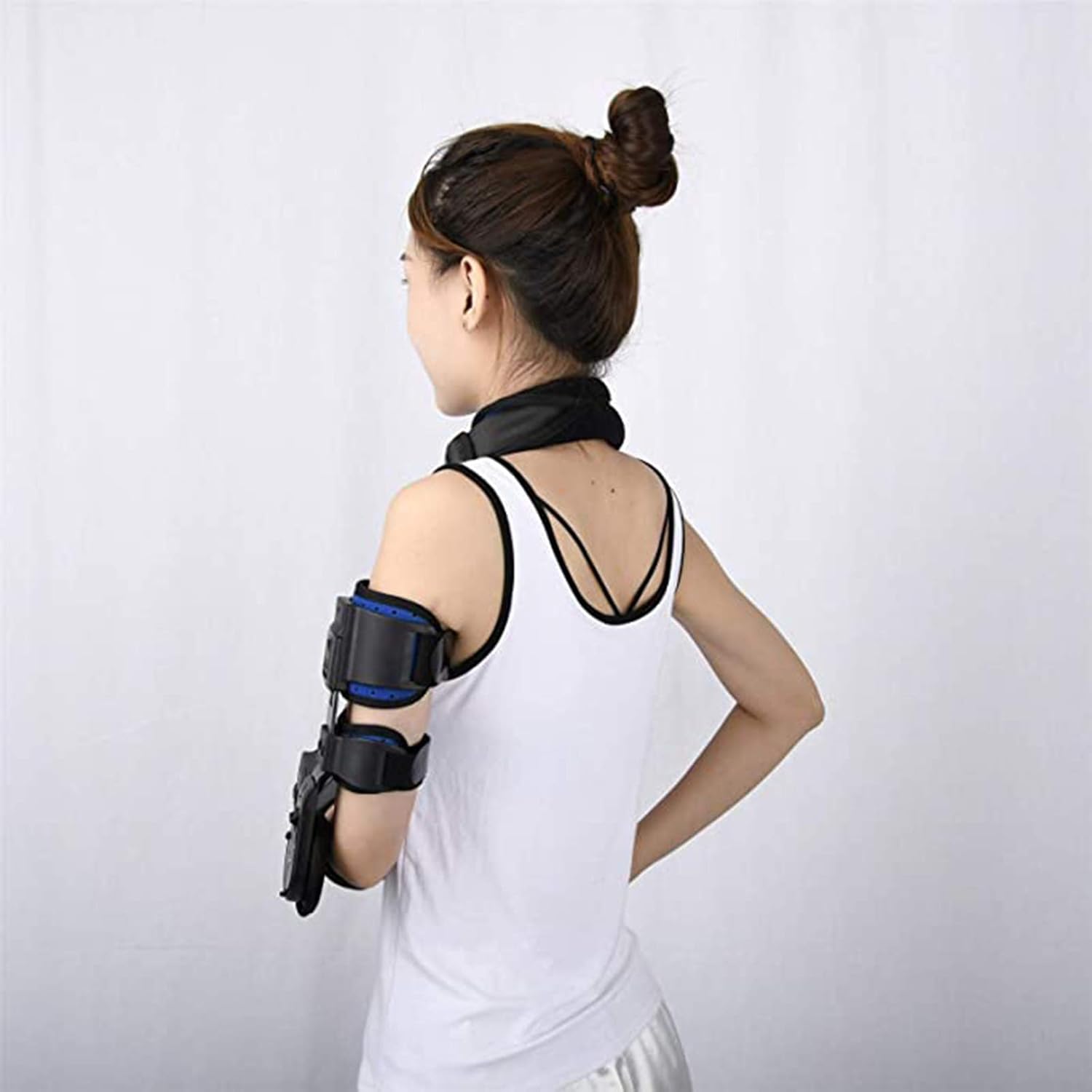 Hinged Elbow Brace Fixator Orthosis Arm Supports Cuff Rehabilitation After Surgery Training Post Op Injury Recovery, Unisex,Left (Left)