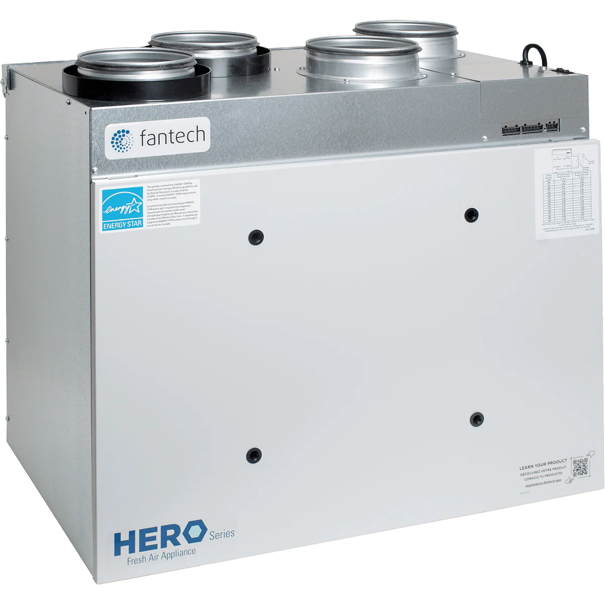 Fantech HERO 200H 218 CFM Heat Recovery Ventilator