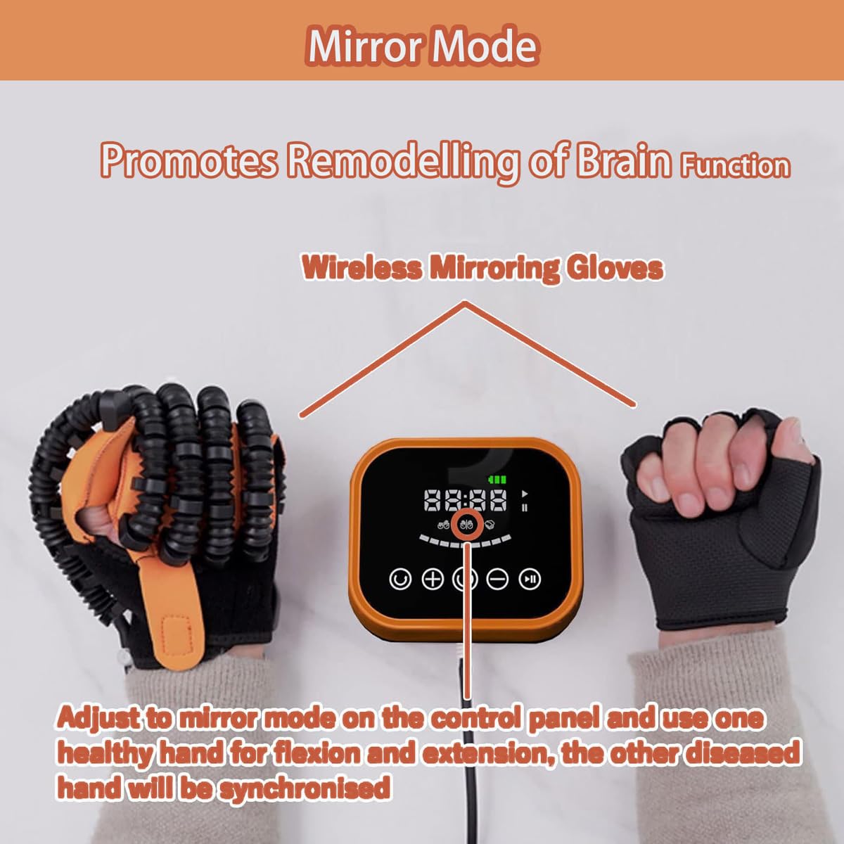 Rehabilitation Robot Gloves, Stroke Rehabilitation Aids, Hemiplegia Finger Rehabilitation Trainer, Rehabilitation Training Gloves, Finger Splint(A,Left hand L)