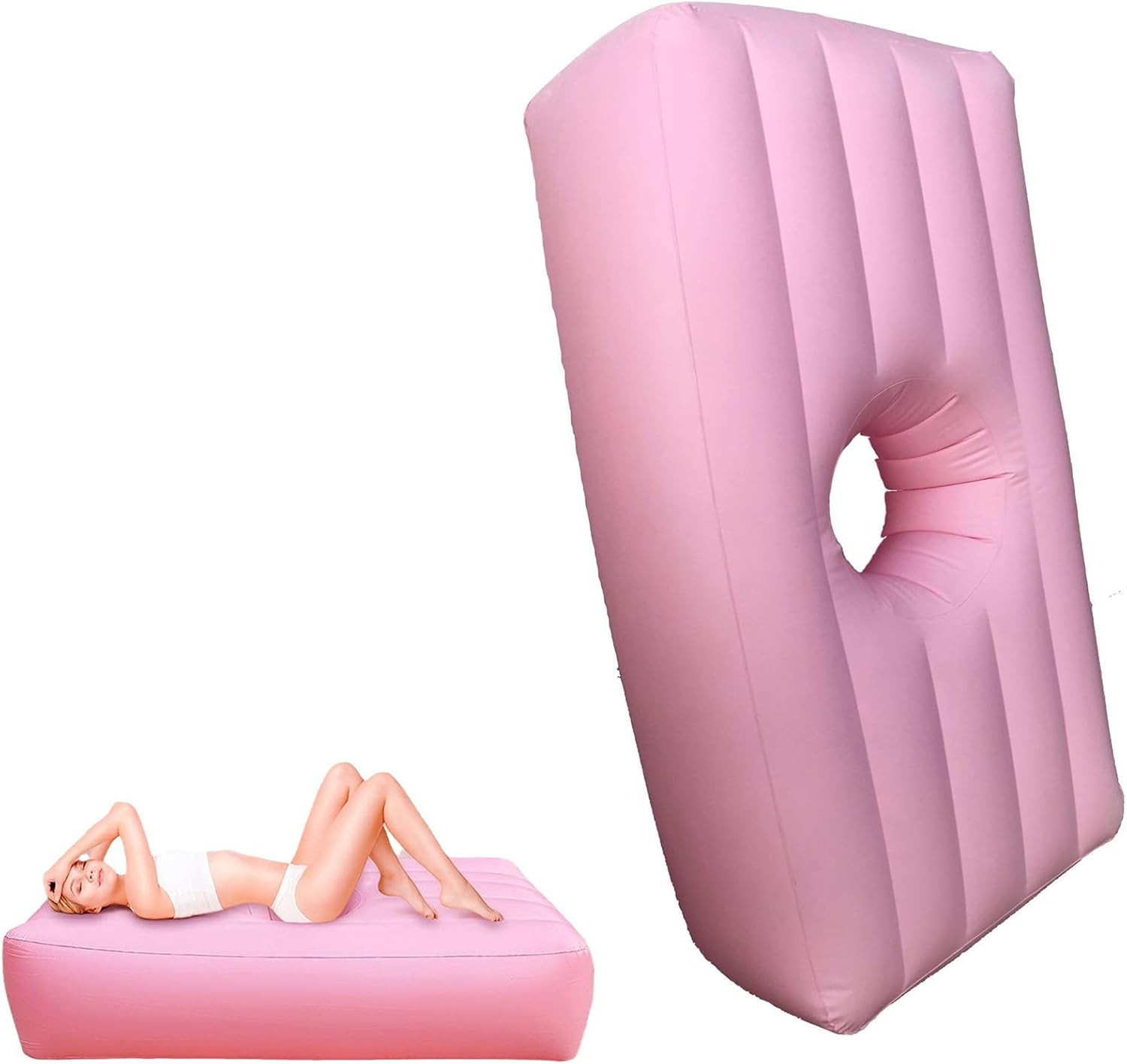 Inflatable BBL Mattress After Surgery, BBL Bed Pillow After Surgery for Butt, Brazilian Butt Lift Recovery Bed with Hole for Sleeping After Butt Surgery Recovery