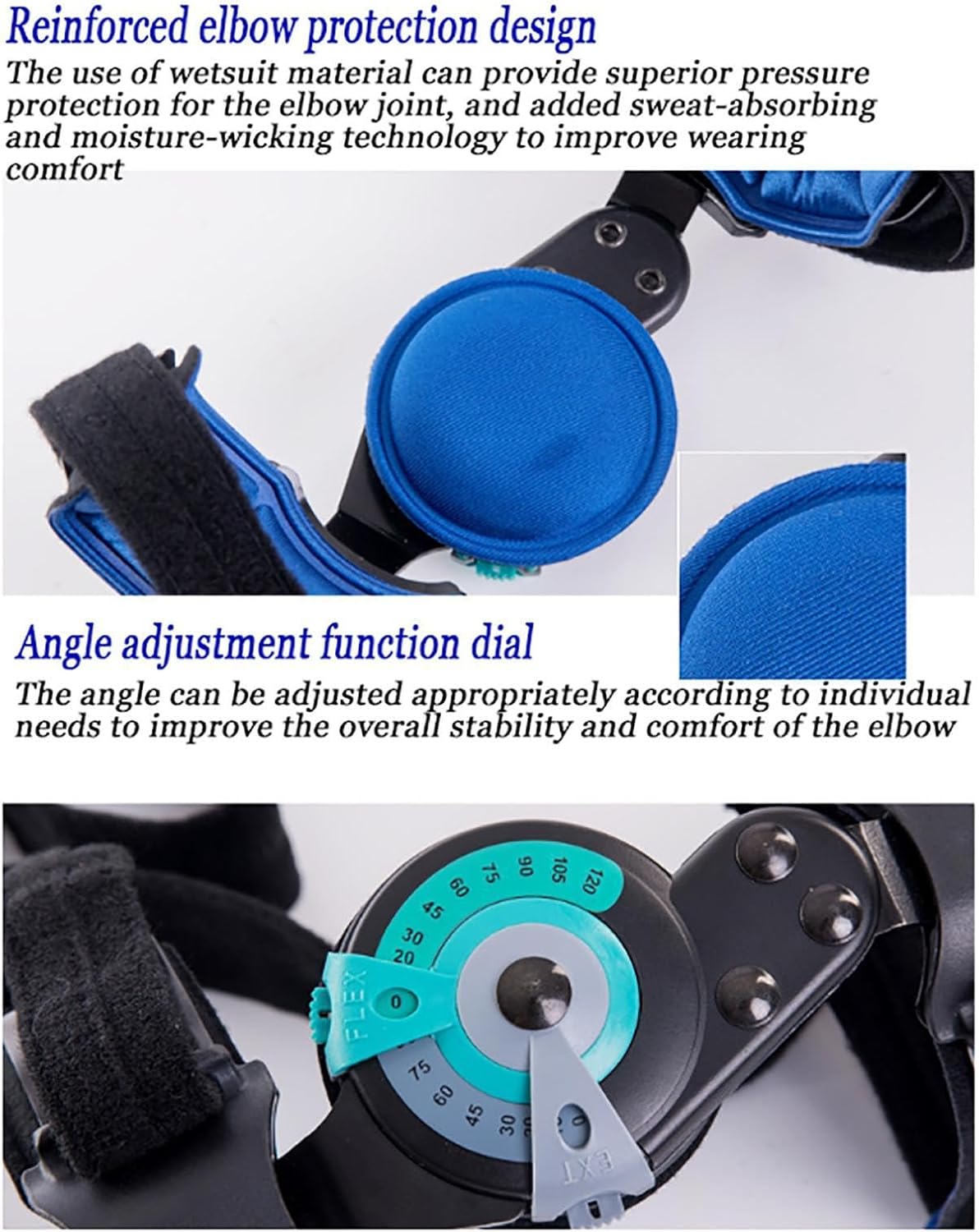 Hinged Elbow Brace,Adjustable Post Op ElbowStabilizer Splint Orthosis,for Arm Injury Recovery Support After Surgery,Sleep Support Brace for Dislocated Arm Ligament and Tendon Repairs,Right