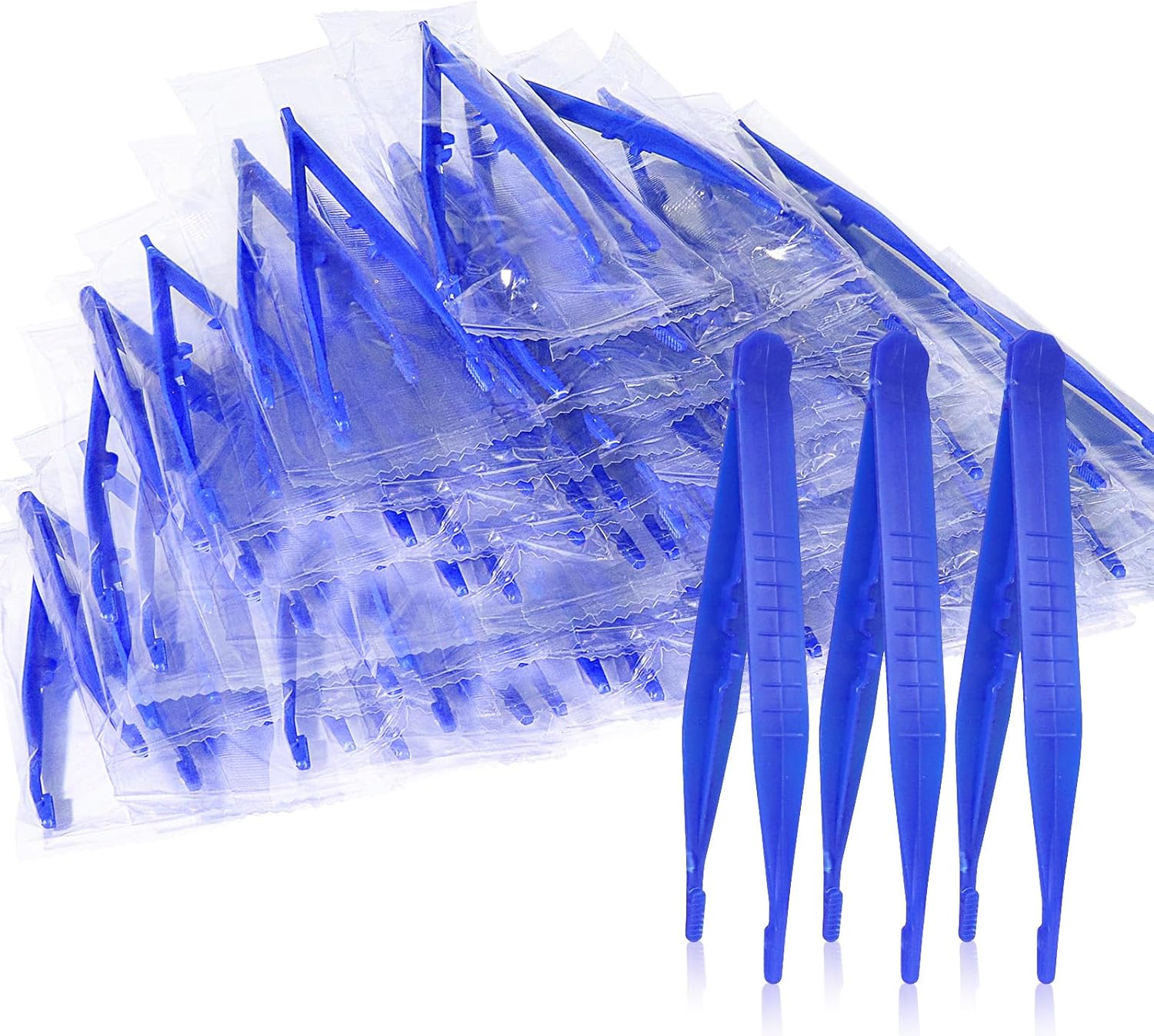 First Aid Tweezers Individually Wrapped,Plastic Tweezers,Disposable Tweezer | Suitable for First Aid Kits,Dressing,Gauze,Lab,School,Home,Elementary Science | Single Use,Individually Packaged (300)