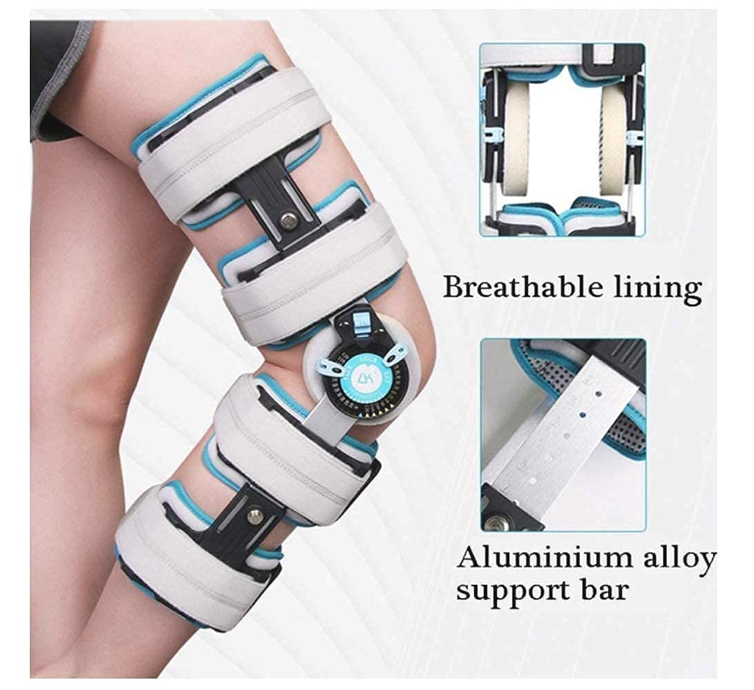 Adjustable Knee Brace Hinged Leg - Breathable Hinged Knee Brace Knee Splint Injury - Orthosis Stabilizer Hinged Immobilizer for Knee(