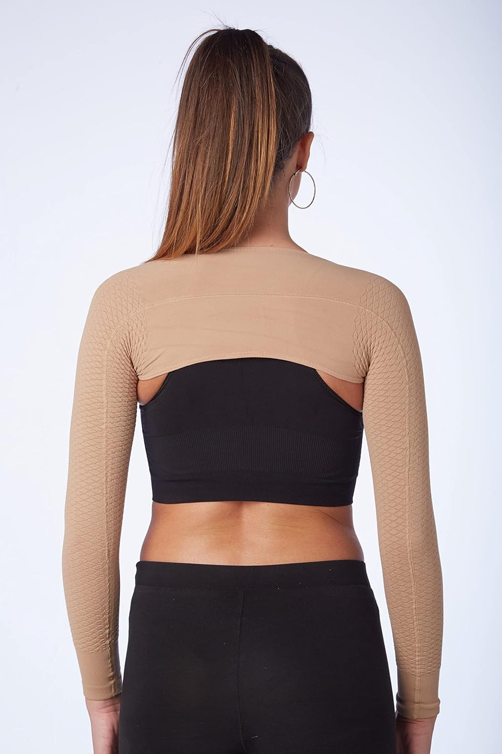 CzSalus Flat Knit High Compression Massaging arms Sleeves for Lipedema, Lymphedema Diseases Big ARMS