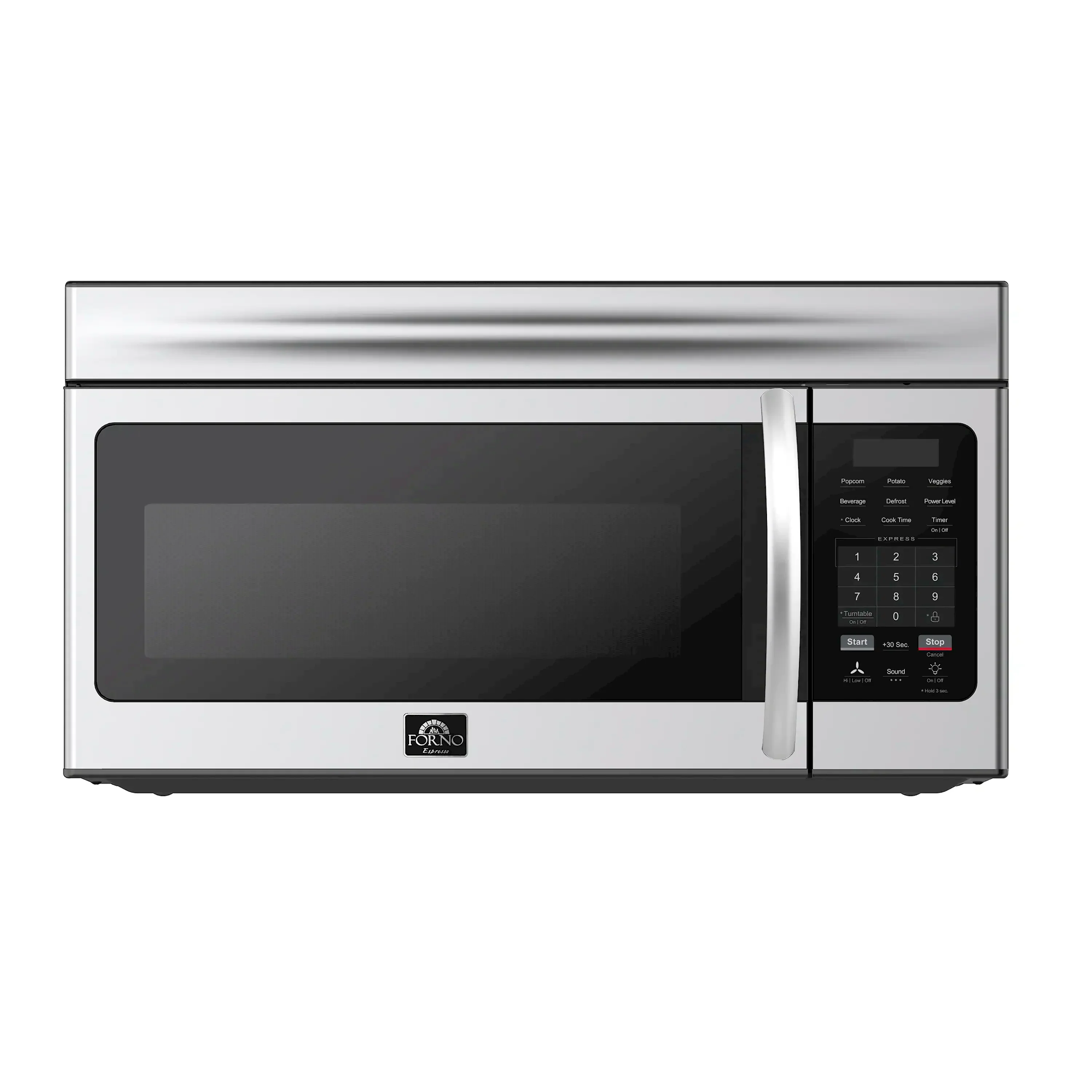 Forno Scalo 30-Inch Over the Range Microwave in Stainless Steel 鈥?1.6 cu.ft, 300 CFM Vent, Touch Control, LED Light (FOTR3007-30)