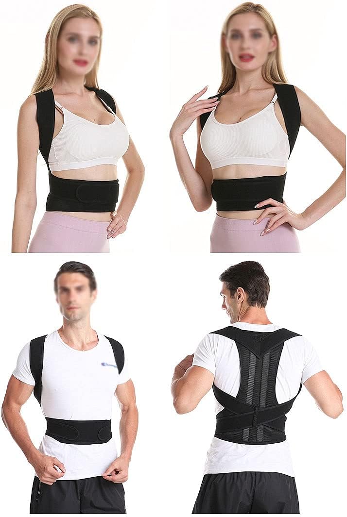 Posture Corrector for Women and Men Compression Back Strap Adjustable Kyphosis Brace Scoliosis Back Humpback Correction Belt for Students Children Adultxx,