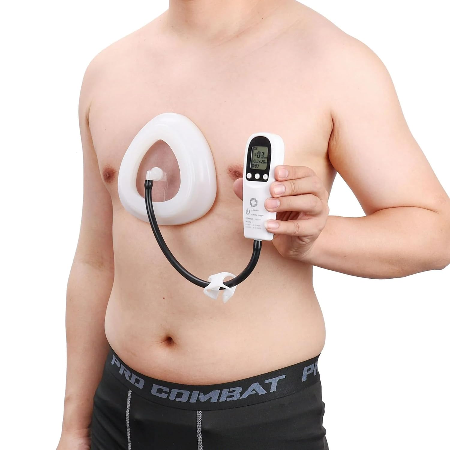 Pectus Excavatum Orthosis Brace with Automatic Air Pump, Sternal Depression Support, Thoracic Depression Brace, Sunken Sternum Splint for Sunken Chest (Medium)