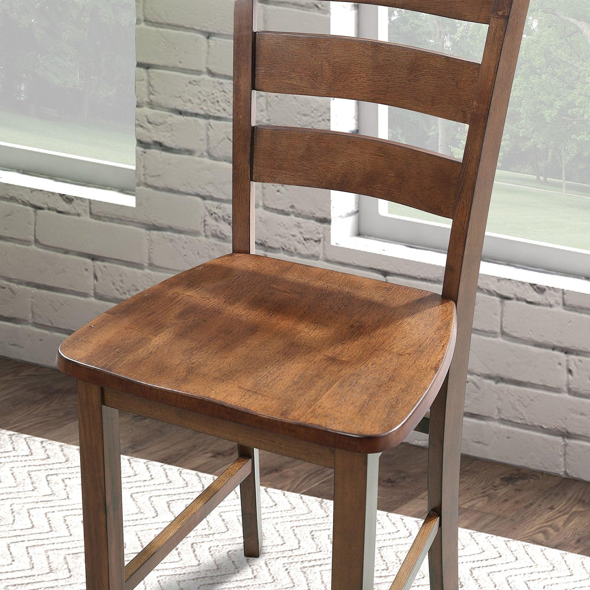 Parrot Uncle 36-Inch Solid Rubberwood and Wood Veneer 5-Piece Counter Ht. Table Set