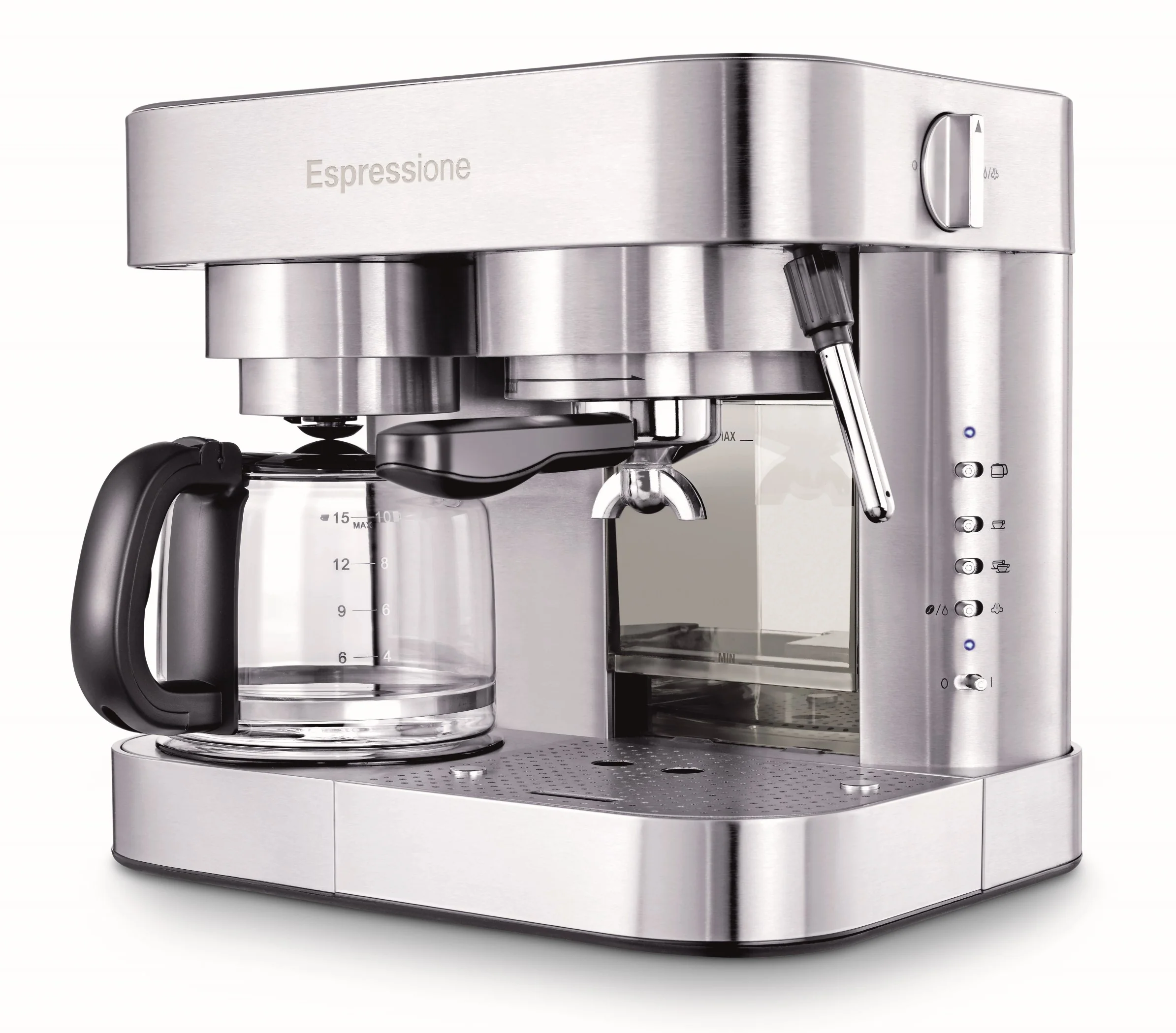 Espressione Stainless Steel Combination Espresso Machine & 10 Cup Drip Coffee Maker (EM-1040-I)