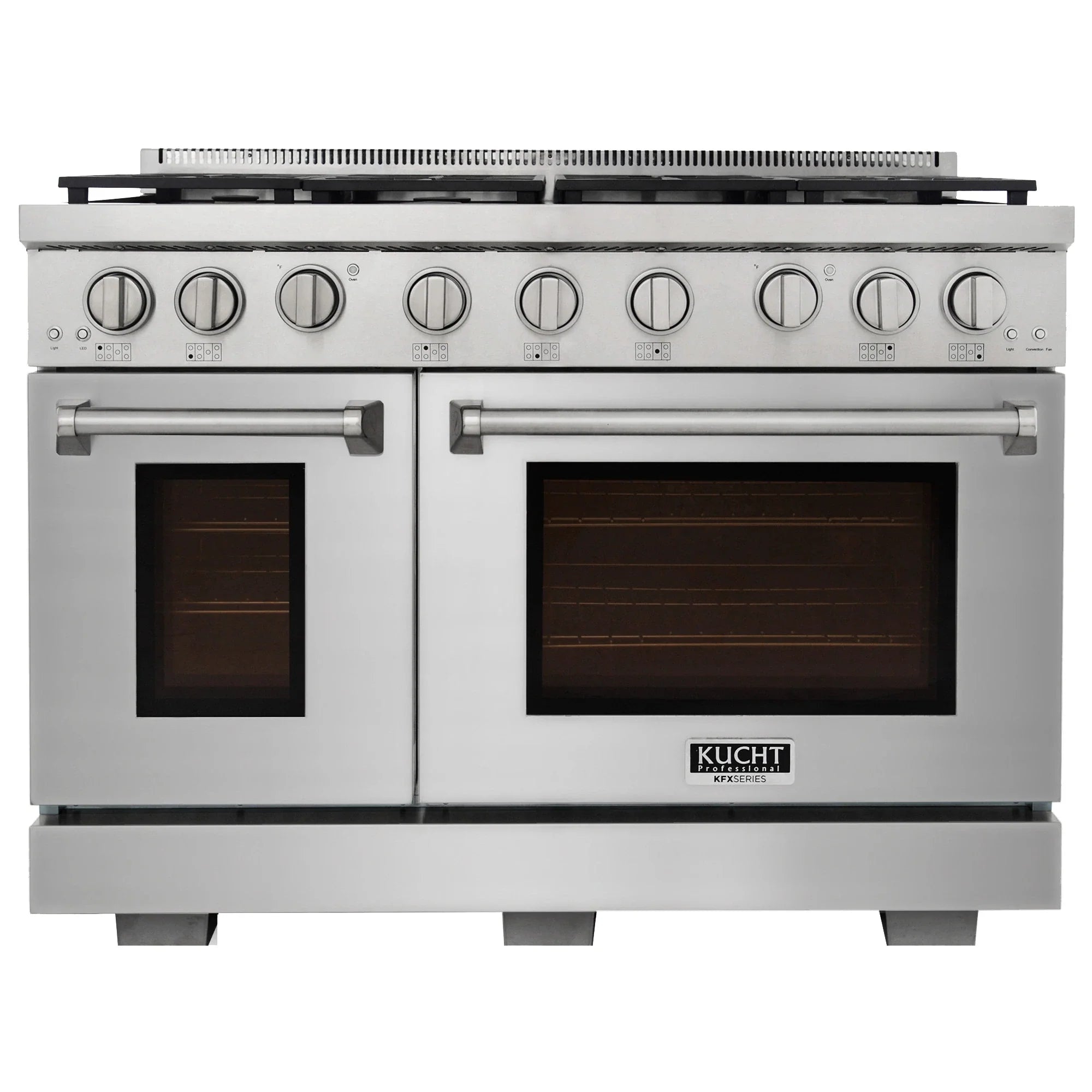 Kucht Professional 48-Inch 6.7 cu. ft. Propane Gas Range in Stainless Steel with True Simmer Burners (KFX4800X/LP-S)
