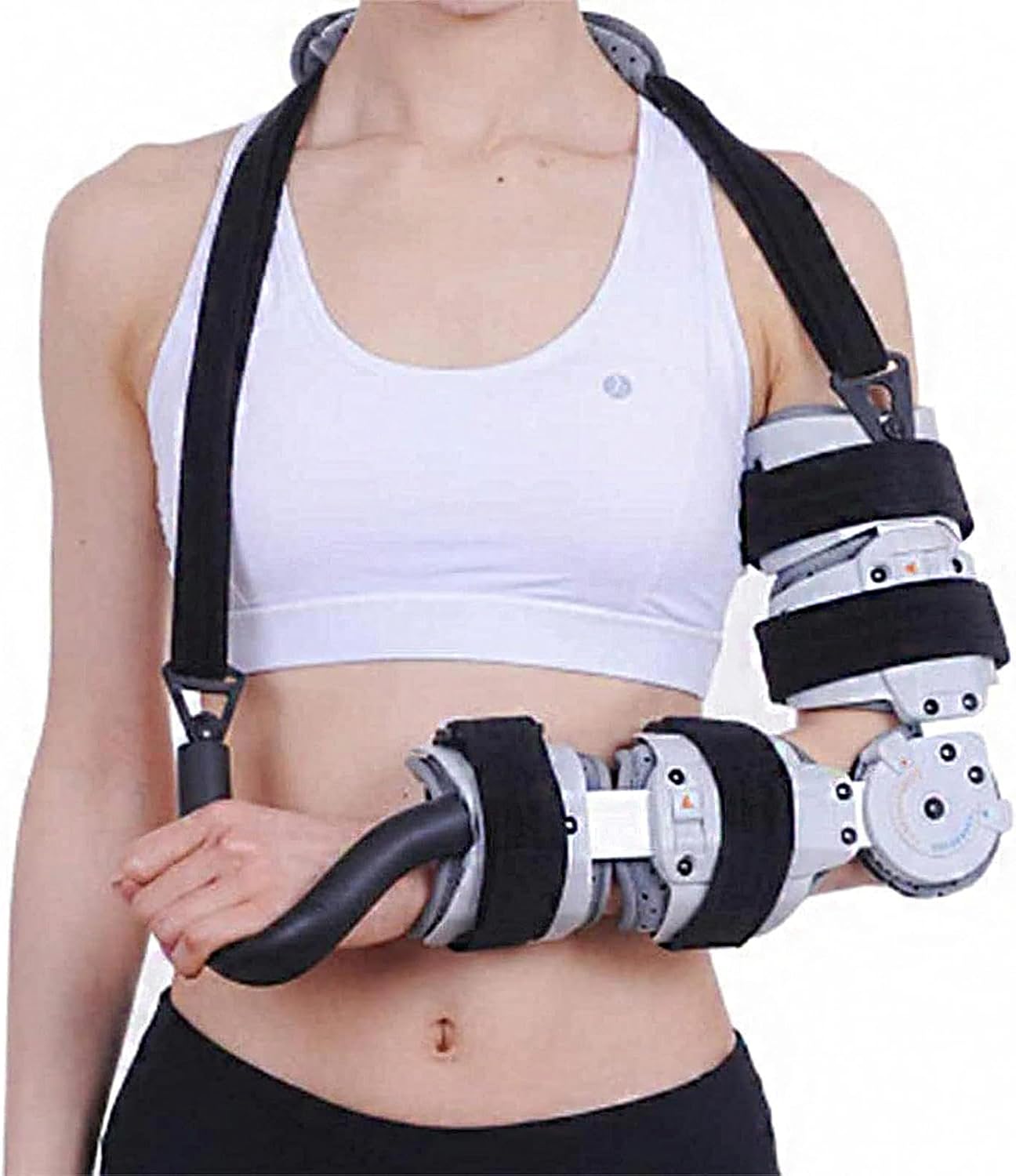 Hinged Elbow Brace Elbow Immobilizer Brace| Adjustable Post OP Elbow Brace| Elbow Splint Night|Elbow Sleep Support|Cubital Tunnel Syndrome| Tennis Elbow|Tendonitis,Right