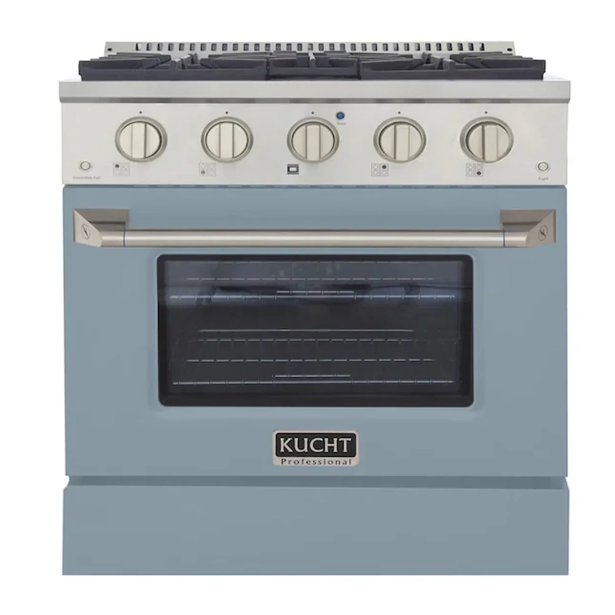 Kucht Professional 30-Inch 4.2 cu ft. Propane Gas Range in Light Blue with Silver Accents (KNG301/LP-LB)