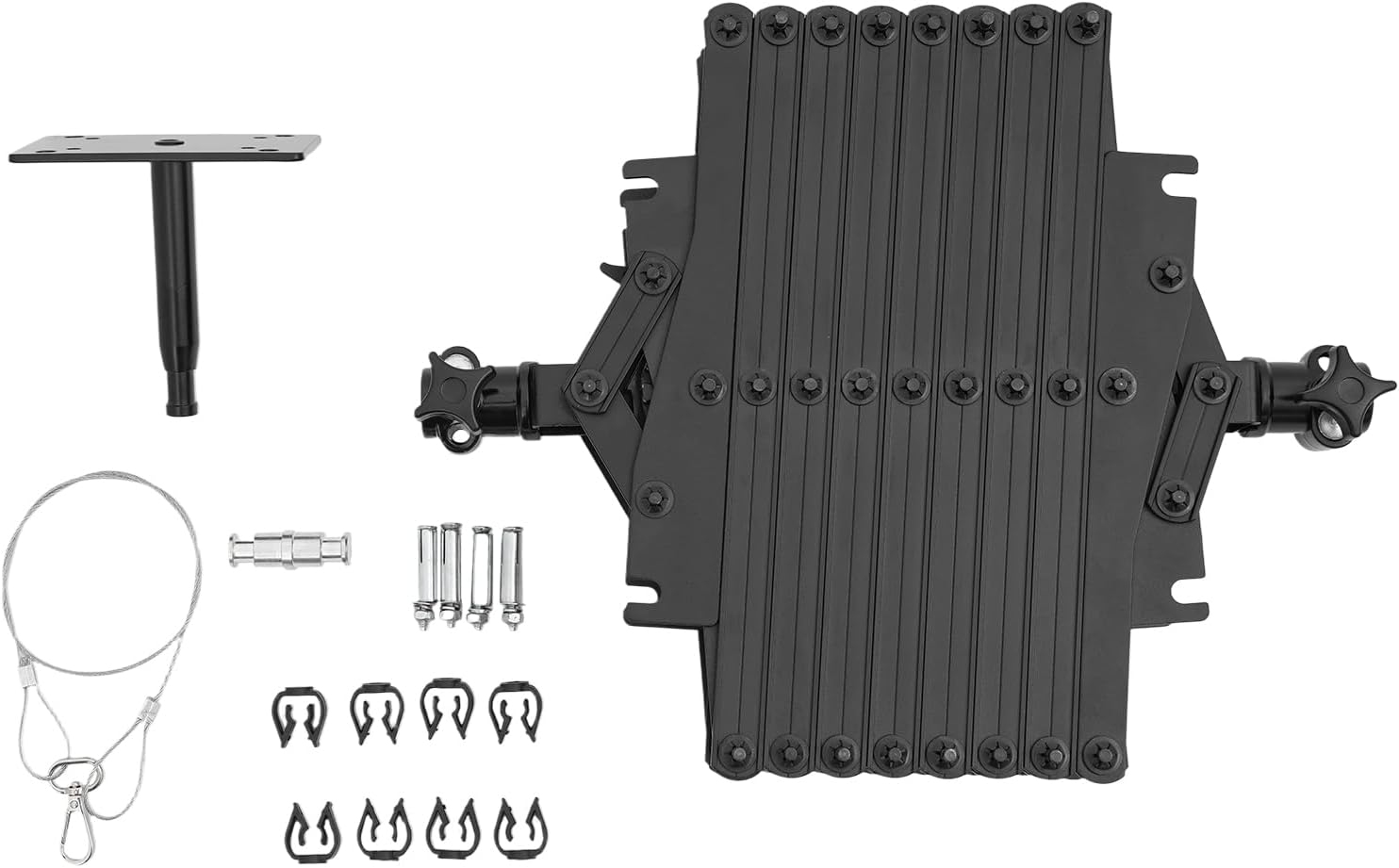 2 Packs 2M Drop Pantograph Ceiling Rail System, Stretch Ceiling Light Mount Support 21.7-78.7in Retractable Photograph Lighting Kit w/Pulley Safety Rope, Pantograph Studio Arm for Studio(22 LBS Load)