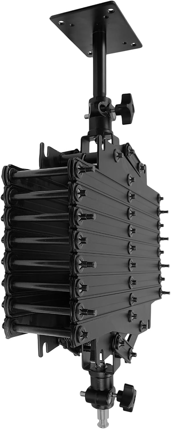 Photography Ceiling Rail System, Stretch Ceiling Light Mount Support with Safety Rope, Photograph Lighting Kit Stretch Ceiling Drop Pantograph for Studio, Retractable 21.7-78.7 in Up to 22 Lbs