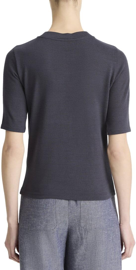 Vince Womens Elbow Sleeve Henley, Xs, Blue