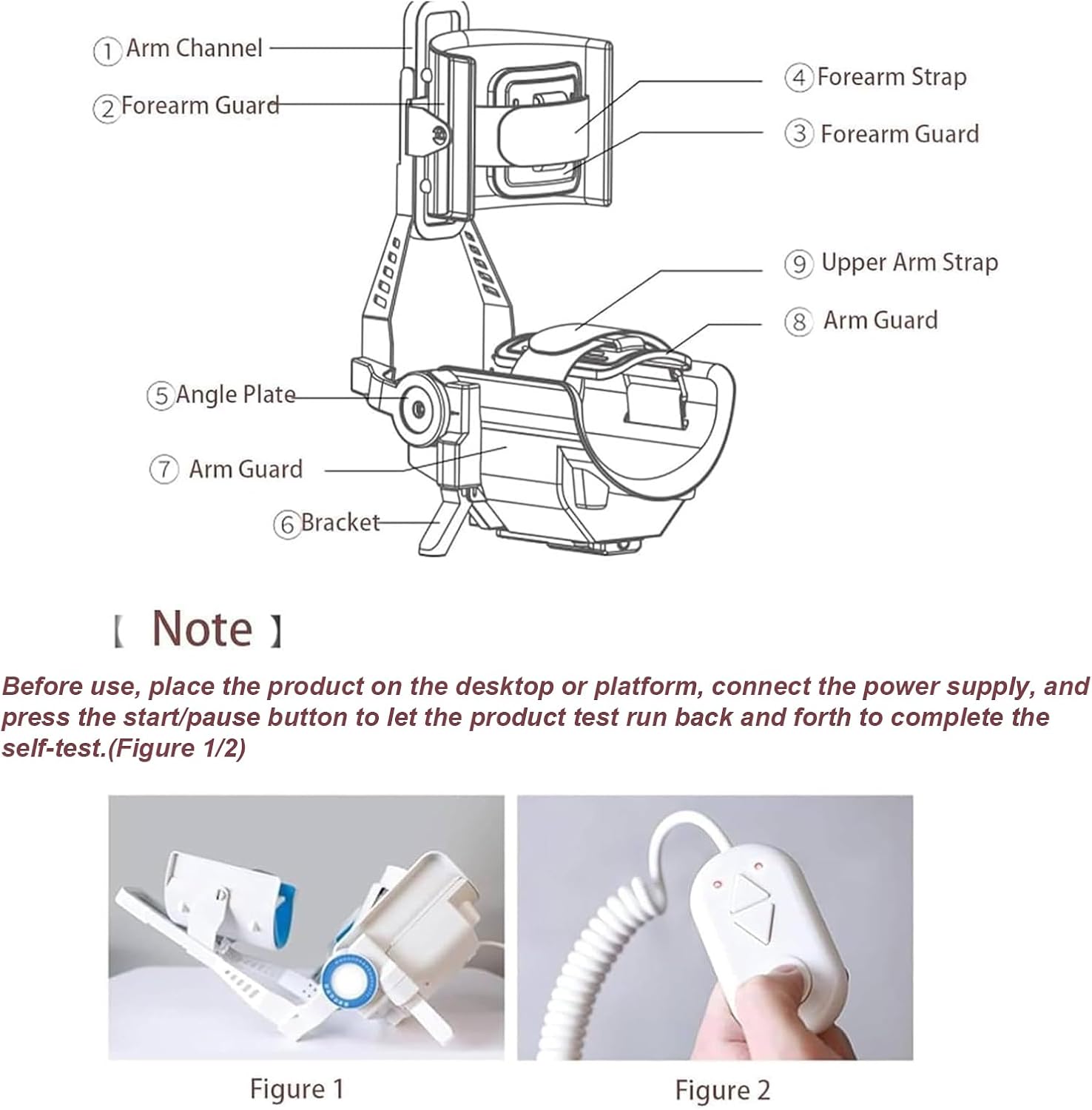 Brace Household Electric Elbow Joint Flexion Extension Trainer, Wireless Intelligent Key Control, Two-Way Exercise 5-150°, for Upper Limb Rehabilitation After