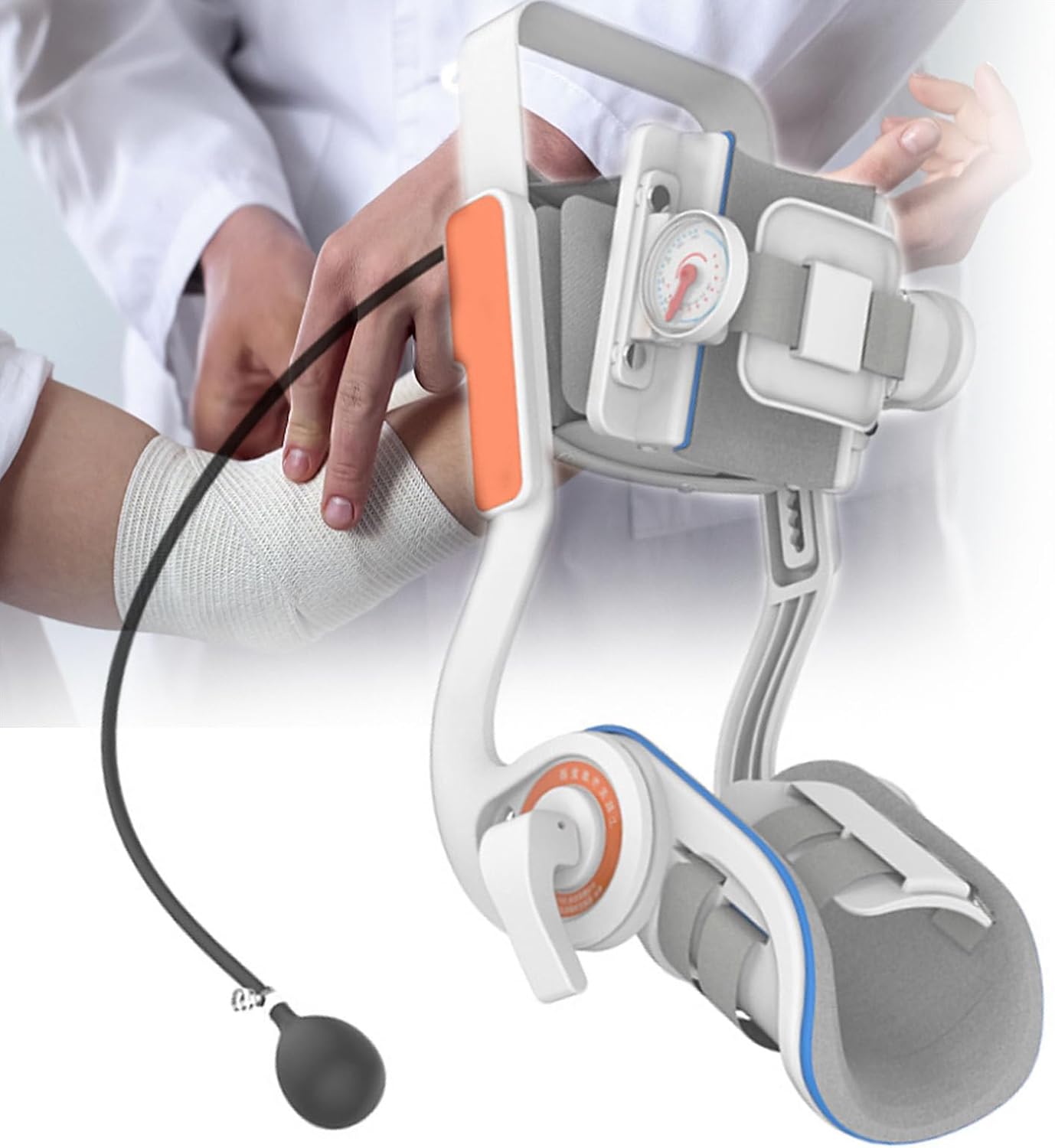 Brace Elbow Joint Stretching Trainer, Full Angle Adjustment (-15°~150°) Elbow Rehabilitation Training Device,for Wrist Elbow Joint Injuries Recovery