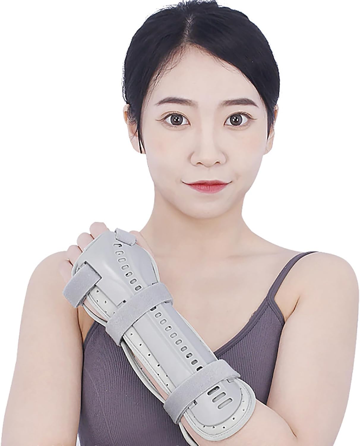 Night Wrist Immobilizer, Wrist Support Orthotics, Resting Hand Splint with 3 Adjustable Straps, Ergonomics Curved Design and Greater Stability, Relieve Pain A,Adult