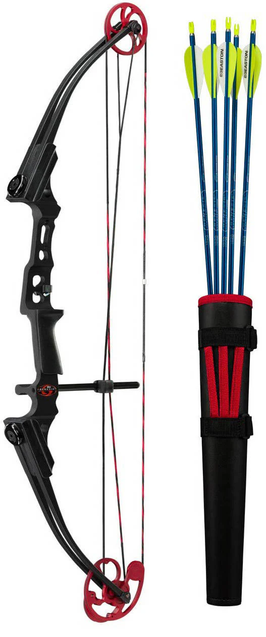 Genesis Archery Mini Bow Kit (Right Hand, Black/Red)