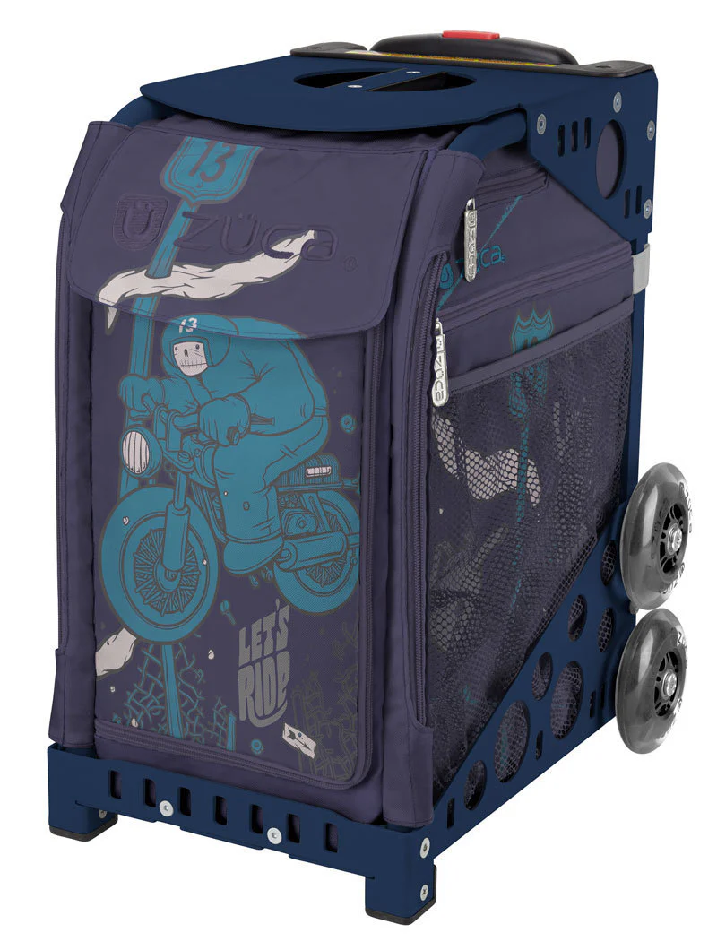 Zuca Let's Ride Sport Bag & Frame (Navy) w/ Flashing Wheels