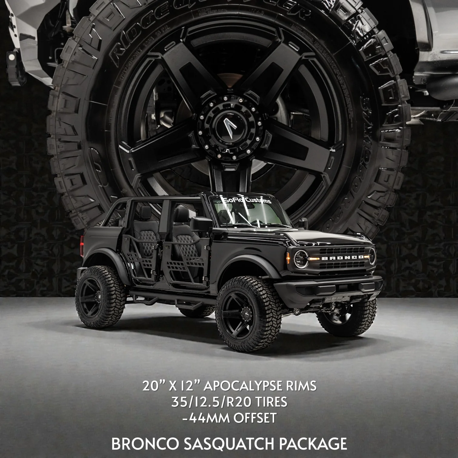 Ford Bronco Apocalypse 5 Spoke Wheel 6 Lug (Black)