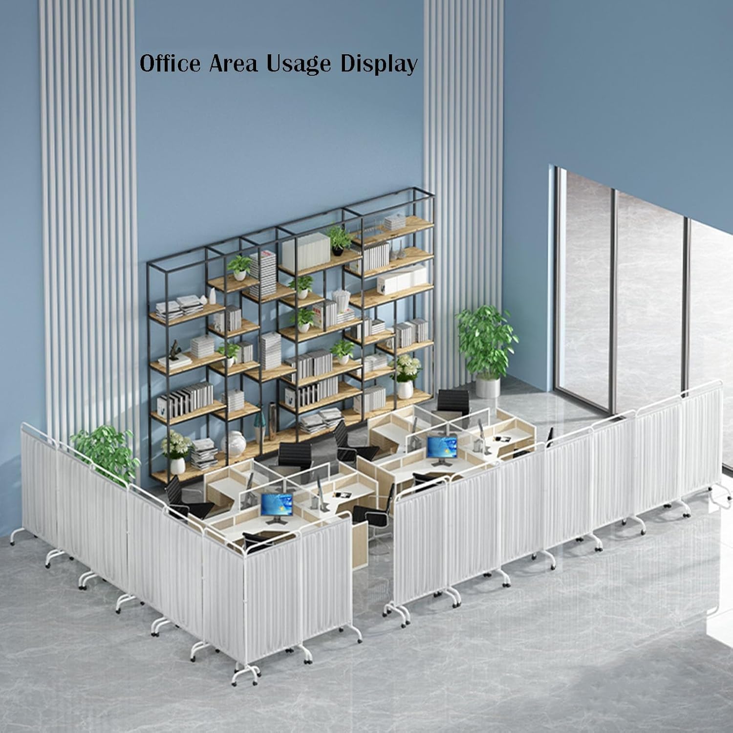 Medical Privacy Screen, 5-Panel Protective Divider with 360° Wheels, Portable Privacy Partition for Salon, Hospital, Ward - Stylish Pink Color