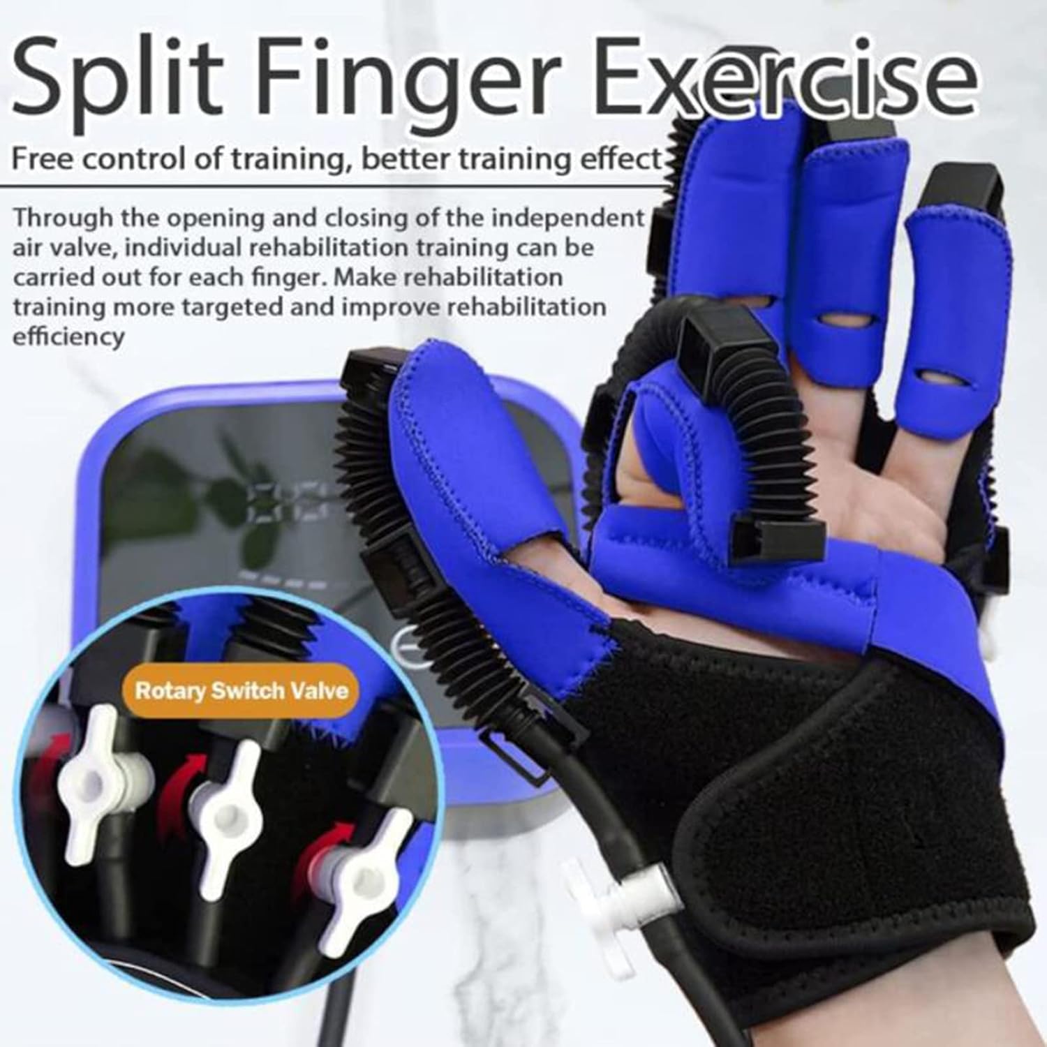 Rehabilitation Robot Gloves,Finger Training Stroke Hand Splint Finger Orthosis Functional Hand Splint,Finger Spasm,Postoperative Recovery,Stroke,Hemiplegia,Simple Operation,lefthand-XL