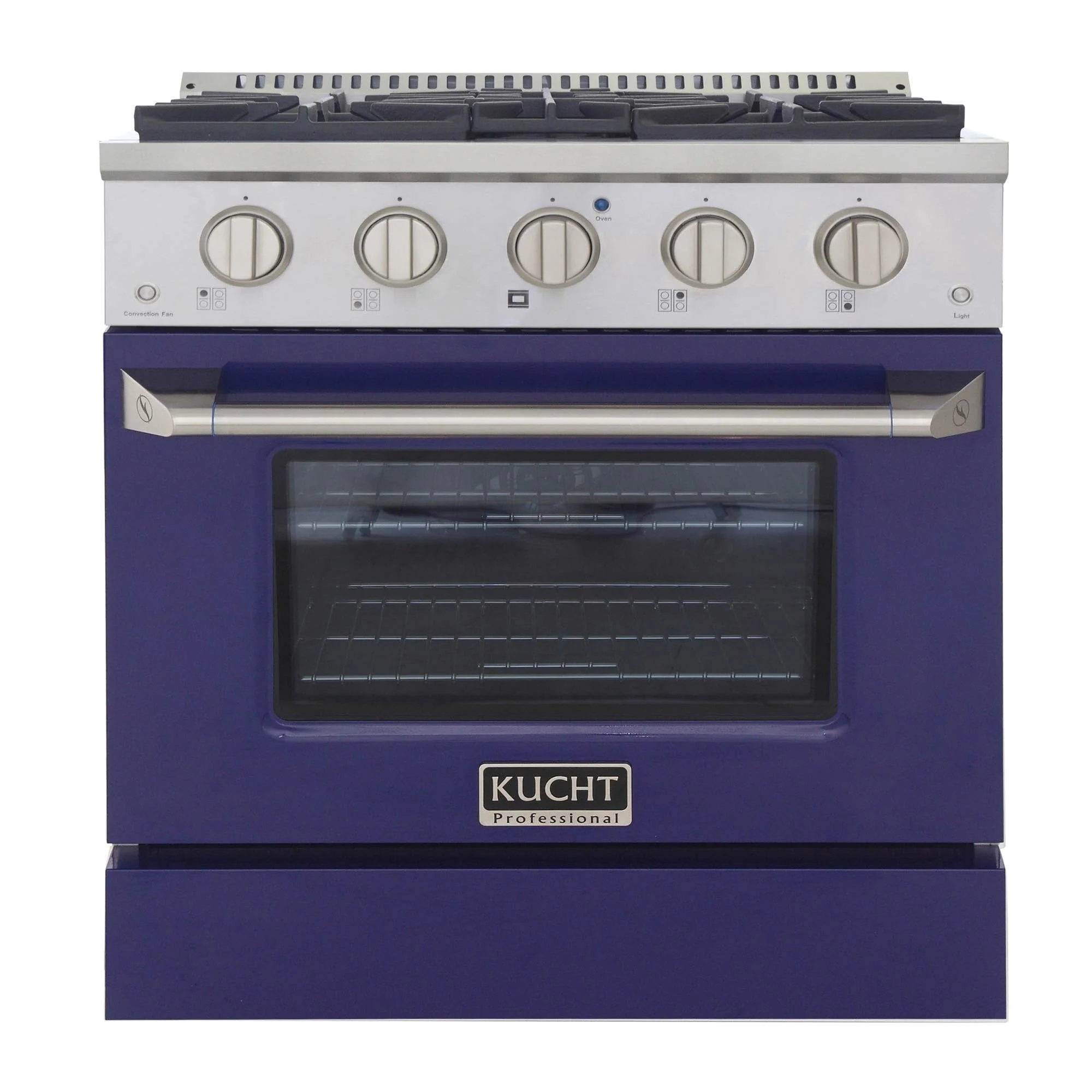 Kucht 30-Inch Propane Gas Range with Sealed Burners & 4.2 Cu. Ft. Convection Oven in Blue (KNG301/LP-B)