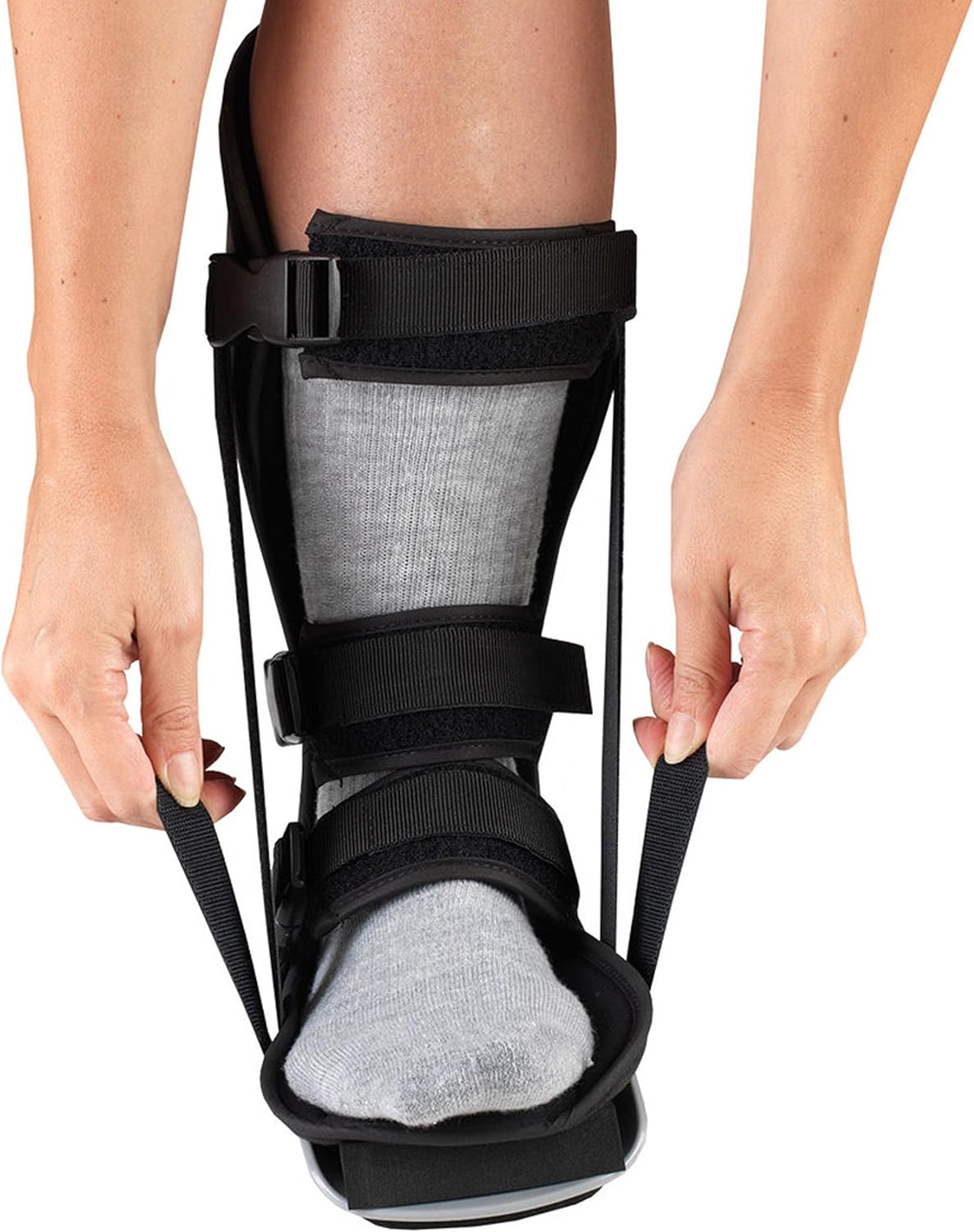 Truform-OTC Plantar-Fasciitis, Night Splint, Form-Fit Style, Low Profile Shell with Lycra Lined Interior, Large