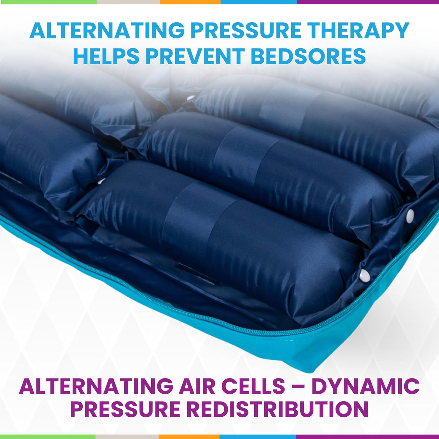 HopeFULL (MA-51S Alternating Pressure Air Mattress – Waterproof & Fireproof Cover, Adjustable Firmness 1–9, Quiet Blower System with Bottom Hose Connection | Therapeutic Comfort & Bedsore Prevention