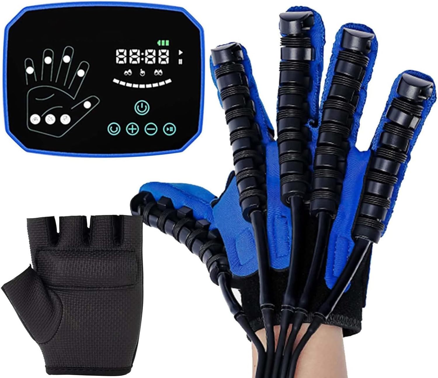 Rehabilitation Robot Gloves Both Hands Finger Training Stroke Hand Splint Stroke Hemiplegia Rehabilitation Training Equipment(Size:S Code,Color:Right Hand)